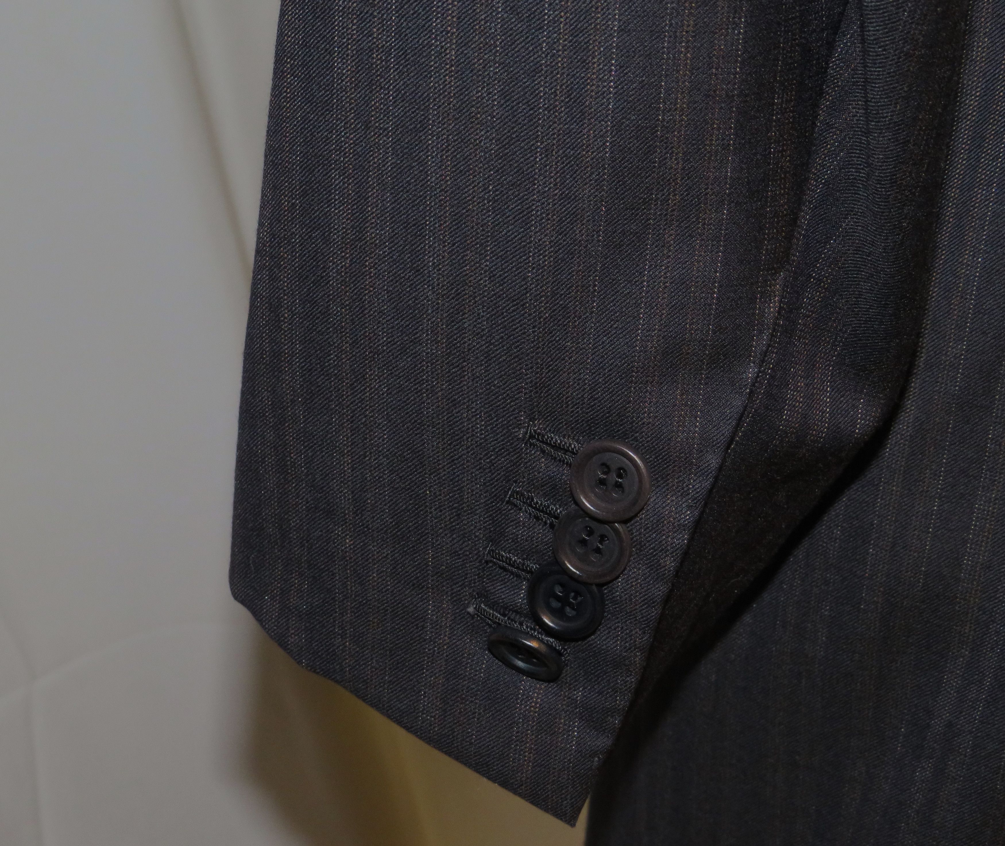 Bergdorf Goodman × Kiton Custom Made Super 200 Blue Striped Two Button Suit 43R Size 42R - 11 Thumbnail