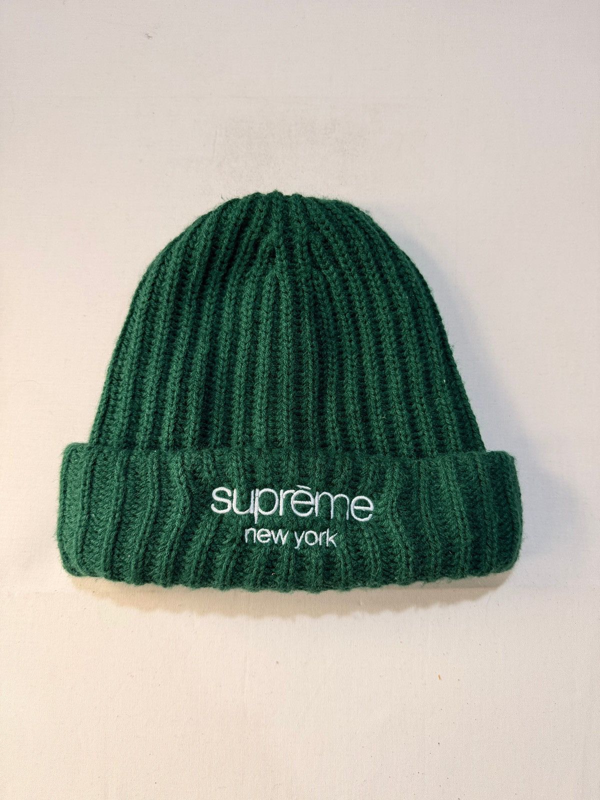 Supreme Supreme Classic Logo Chunky Ribbed Beanie | Grailed