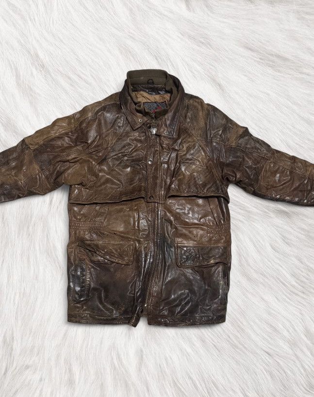 Playboy Vintage Leather Jacket Size US XL / EU 56 / 4 - 2 Thumbnail