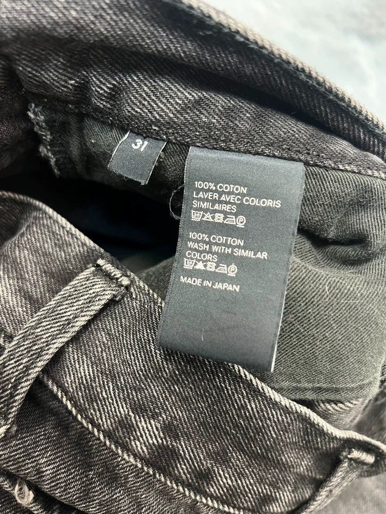 Celine Celine 23 Spring/Summer Smoky Black Washed Straight Leg Jea Size US 31 - 4 Thumbnail