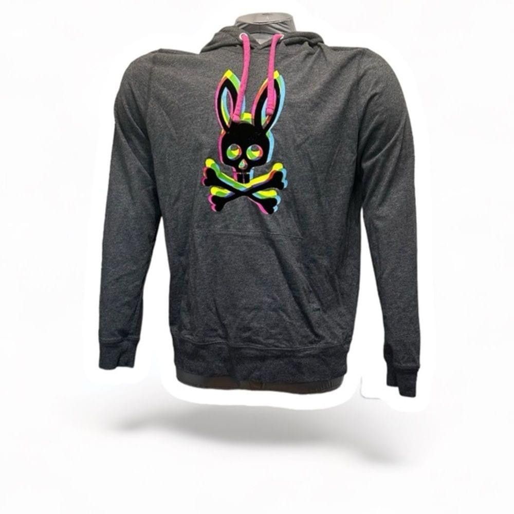 Psycho Bunny - Kai Twill Texture Hoodie- White Cap Grey