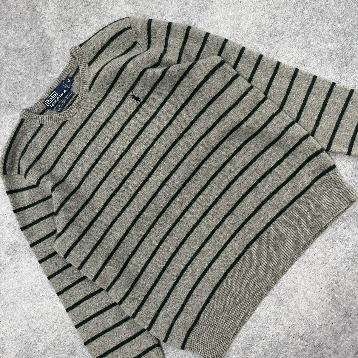 Polo Ralph Lauren × Ralph Lauren Polo Ralph Lauren Lambs Wool Stripe Sweater Size US M / EU 48-50 / 2 - 2 Thumbnail