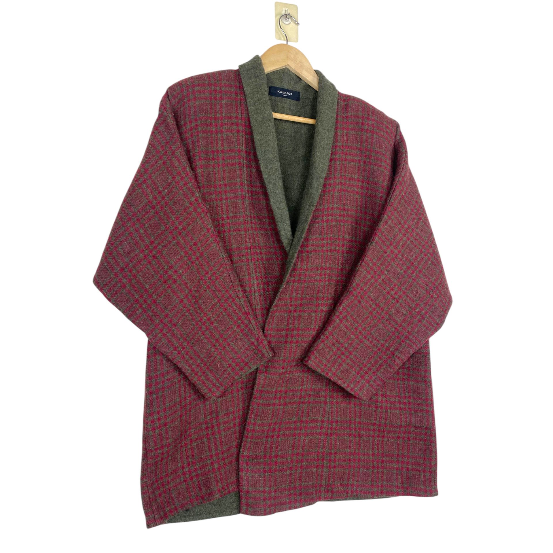 Japanese Brand 💥80s KOSUGI KIMONO JAPAN TARTAN WOOL Size US M / EU 48-50 / 2 - 5 Thumbnail