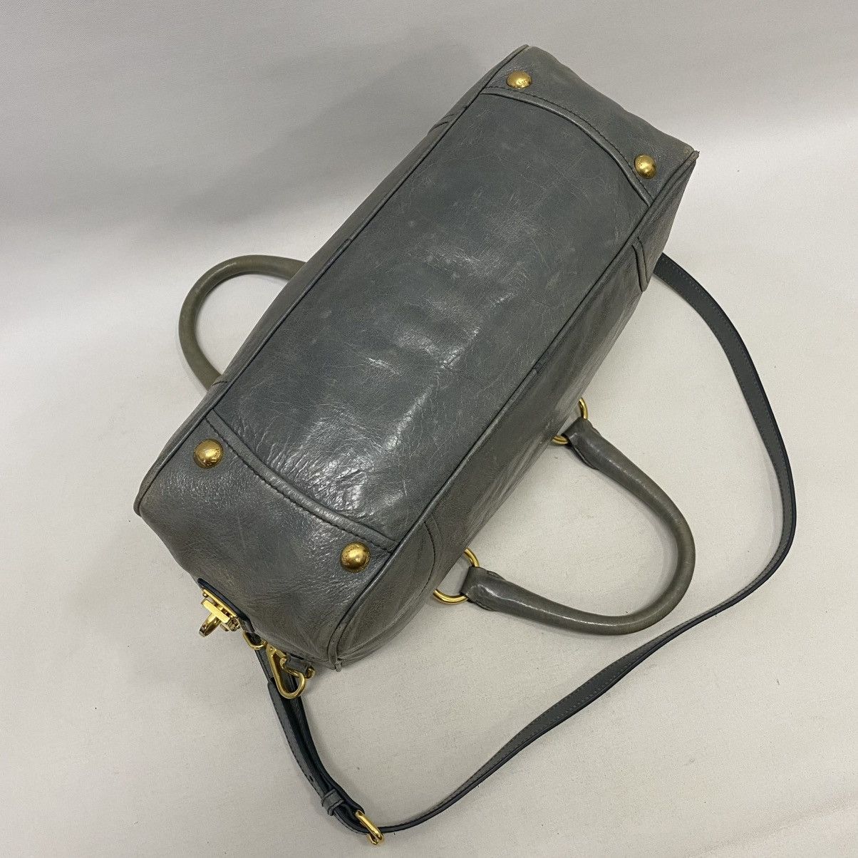 Prada ‼️LASTDROP‼️ PRADA GREY VITELLO SHINE BOULETTO BAG 2 WAY Size ONE SIZE - 8 Thumbnail