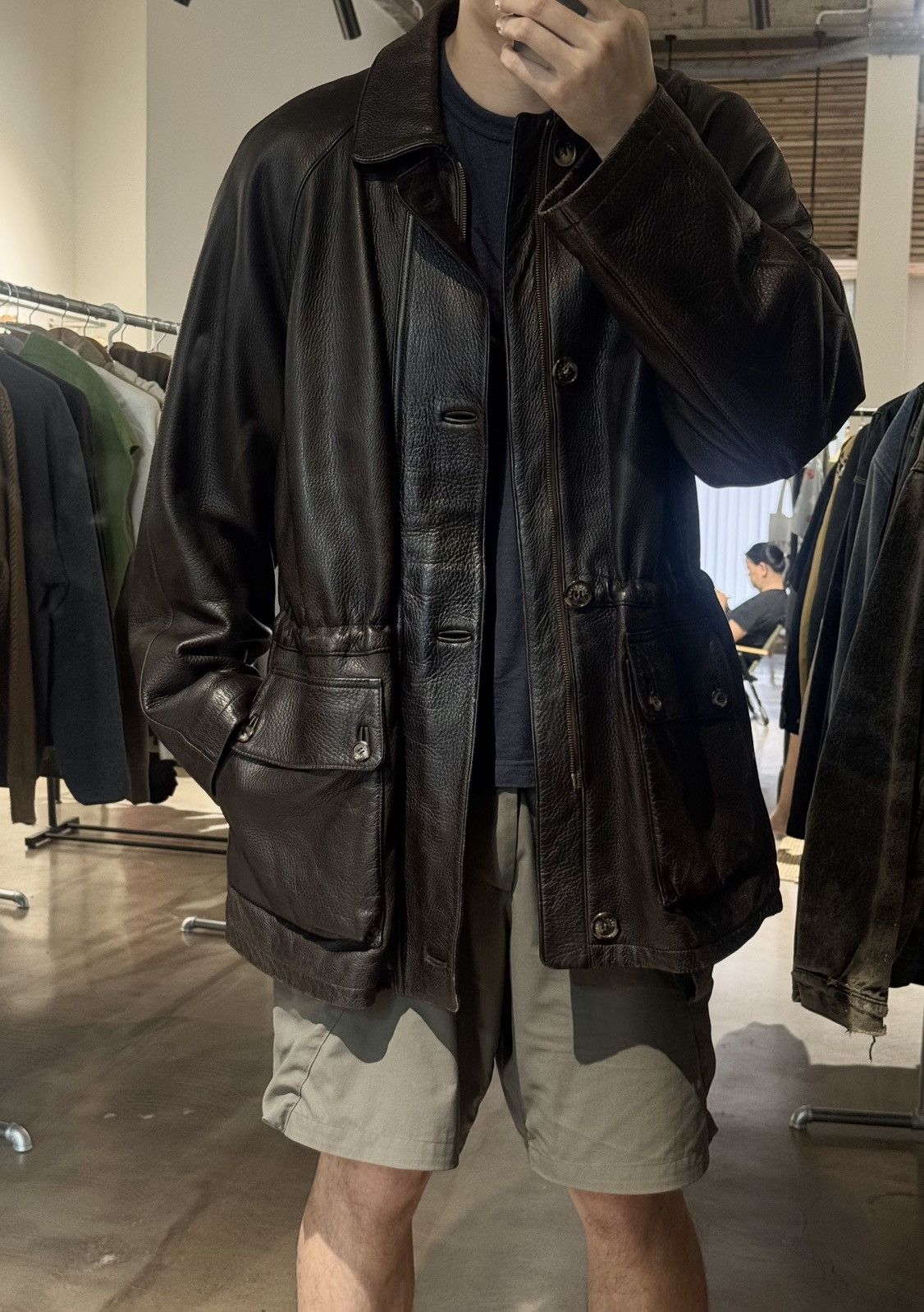 Loro Piana Loro Piana Horesy Leather Coat（Deerskin/cashmere） Size US L / EU 52-54 / 3 - 4 Thumbnail
