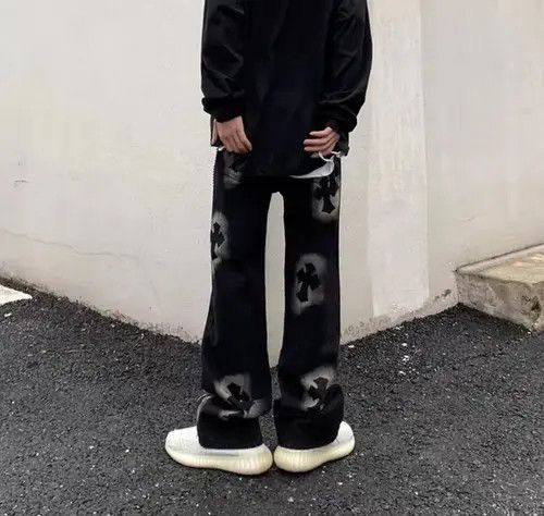Japanese Brand × Jean Retro vibe street hip hop cross bootcut jeans Size US 32 / EU 48 - 4 Thumbnail