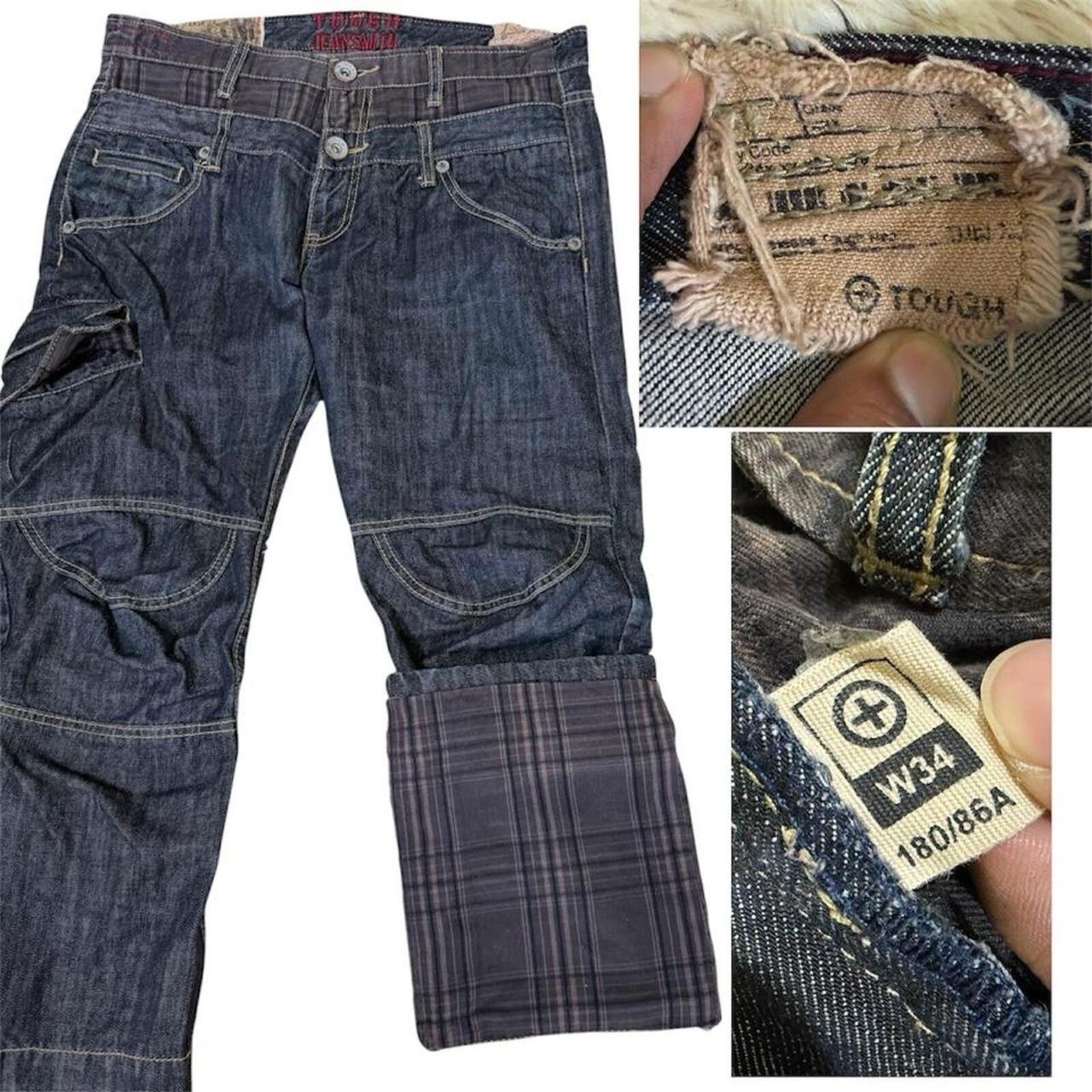 True Religion Rare Vintage Double waist Tough jeansmith denim jeans Size US 35 - 7 Thumbnail