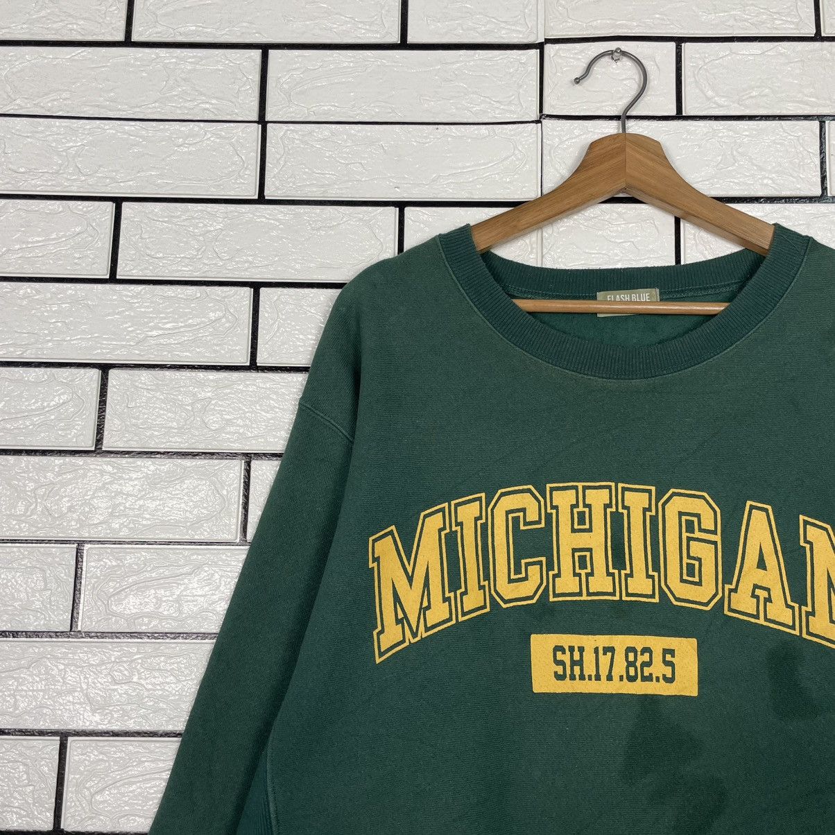 Japanese Brand Michigan Crewneck Green Sweatshirt Size US L / EU 52-54 / 3 - 6 Thumbnail