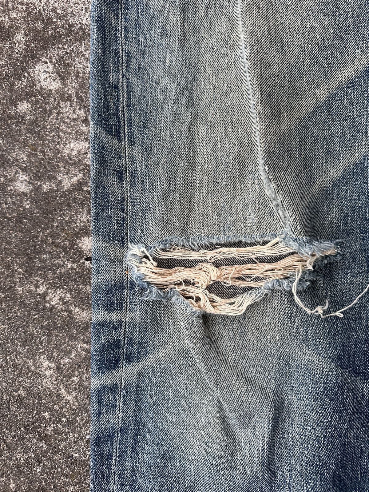 Evisu Buckle Back Thrashed No 2 2000s Selvedge seagulls back cinch Size US 34 / EU 50 - 4 Thumbnail