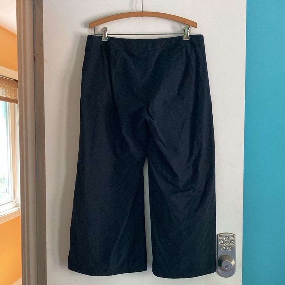 Eileen Fisher Eileen Fisher Project Size L Wide Leg Black Crop Organic Cot Size 34" / US 12 / IT 48 - 2 Thumbnail