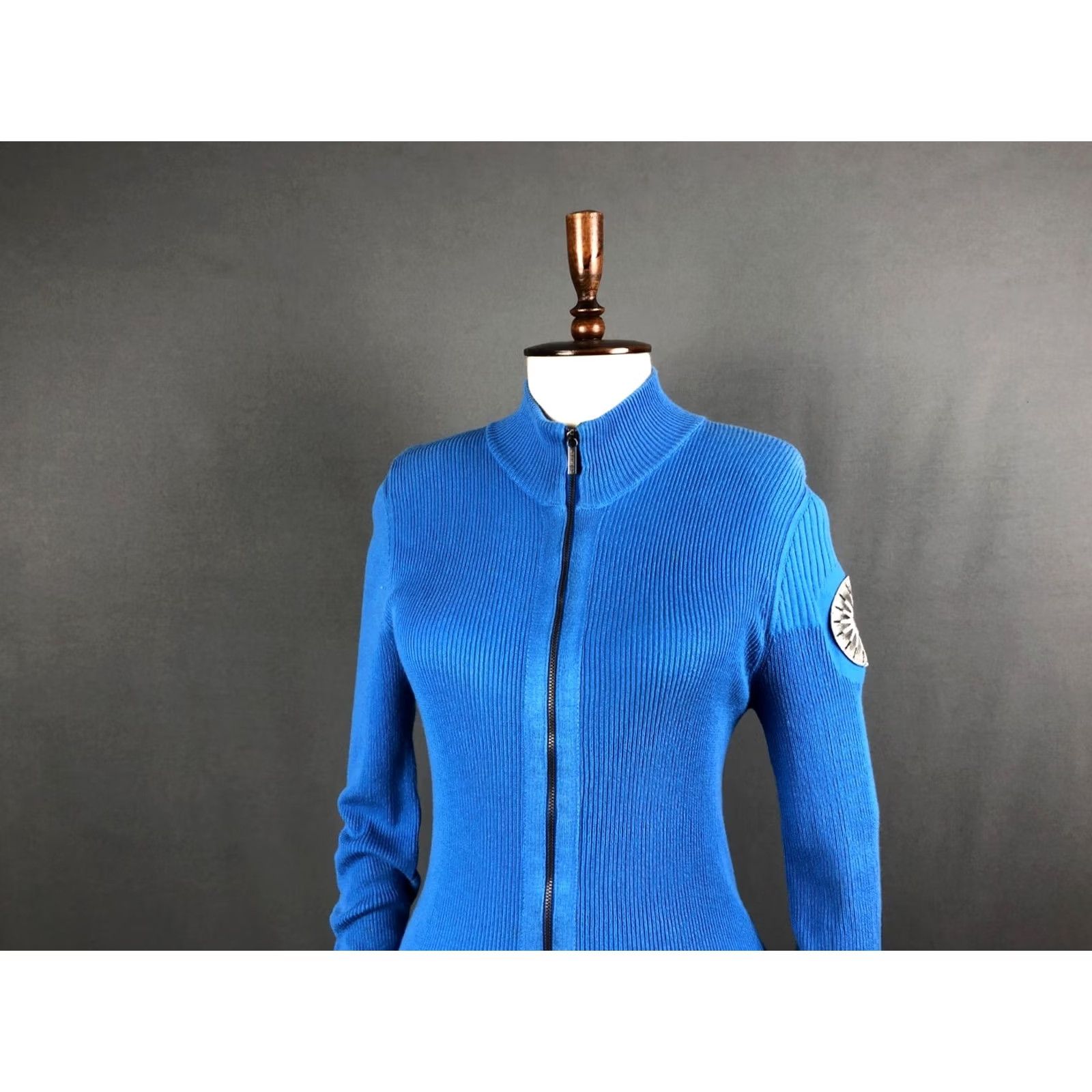 Vintage Bikkembergs Full Zip Top Cotton Blue Women M Regular Fit Shirt XS? Size M / US 6-8 / IT 42-44 - 4 Thumbnail