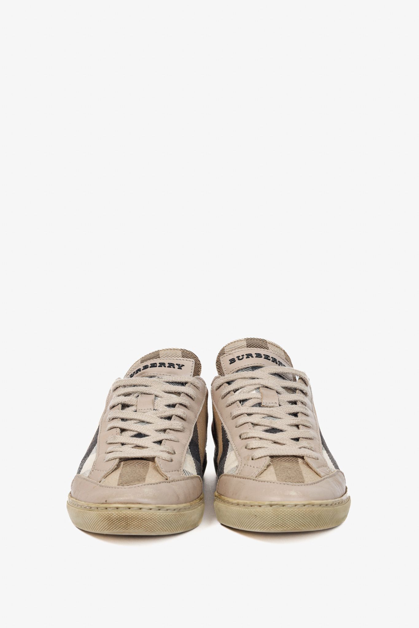 Burberry Burberry Hartfields Check Lace-Up Low-Top Sneakers Size US 5.5 / IT 35.5 - 2 Thumbnail