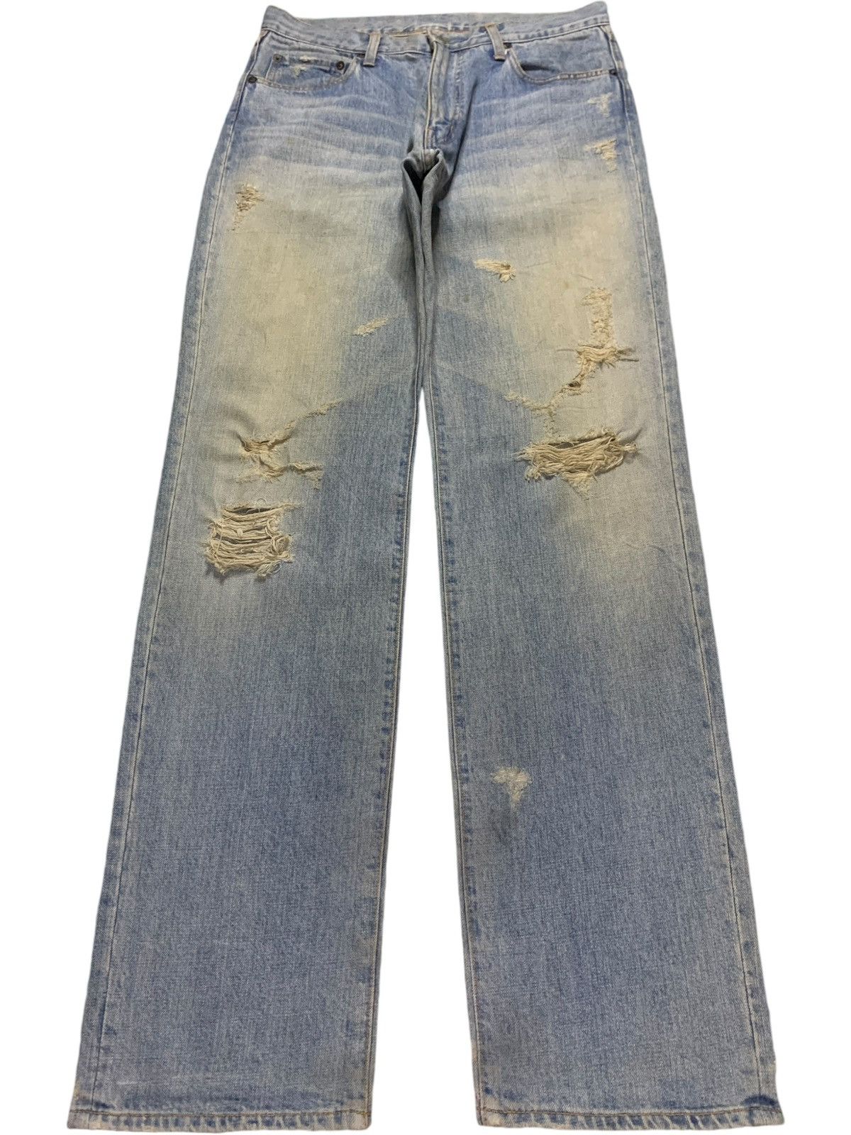 Japanese Brand × Kapital Vintage Japanese Blue Way Rusty Mud Wash Distress Loose Jean Size US 32 / EU 48 - 1 Thumbnail