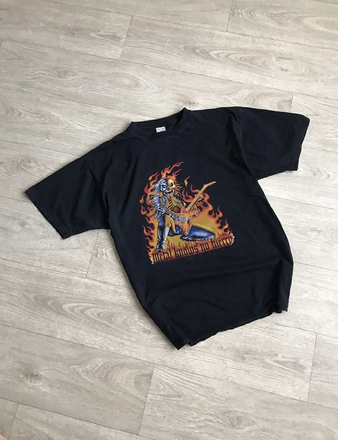 Vintage 🔷Vintage “Metal knows no merry” T-shirt Size US XXL / EU 58 / 5 - 1 Thumbnail