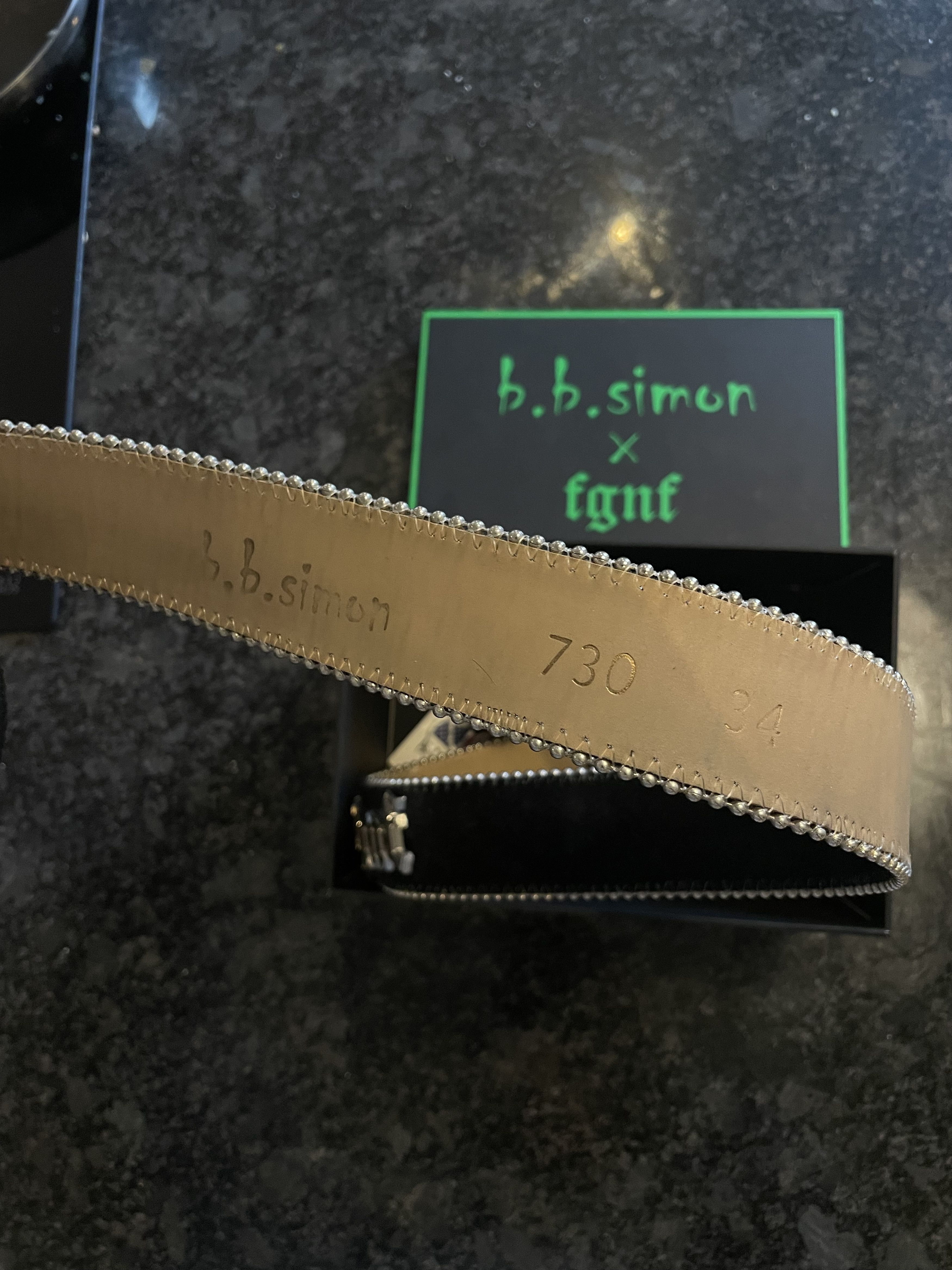 B.B. Simon FGNF (NITIN) x B.B. Simon “APU” Belt Black Size 34 - 5 Thumbnail