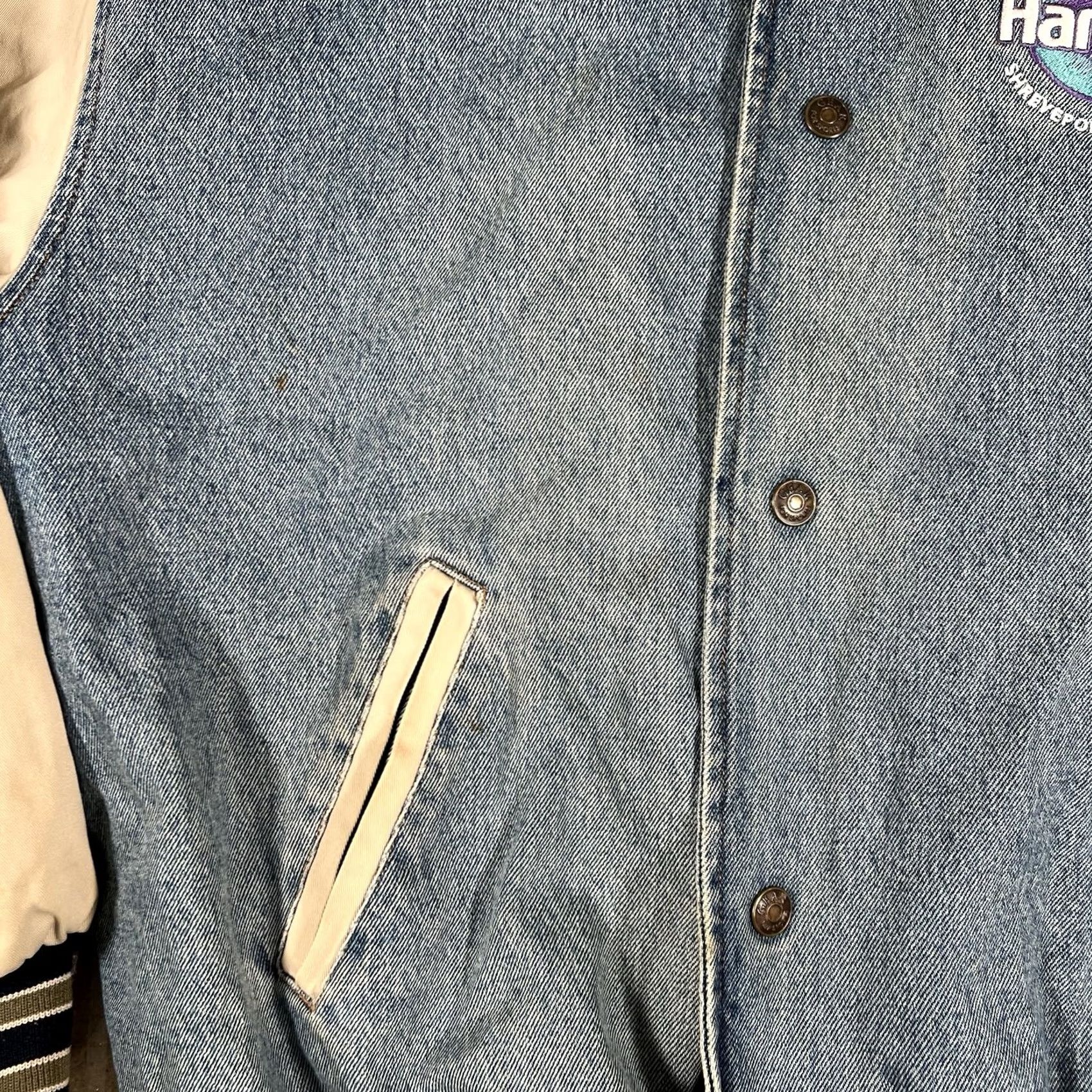 Denime VINTAGE GEAR FOR SPORTS Denim Quilted Bomber Jacket Men’s M Blue Size US M / EU 48-50 / 2 - 4 Thumbnail