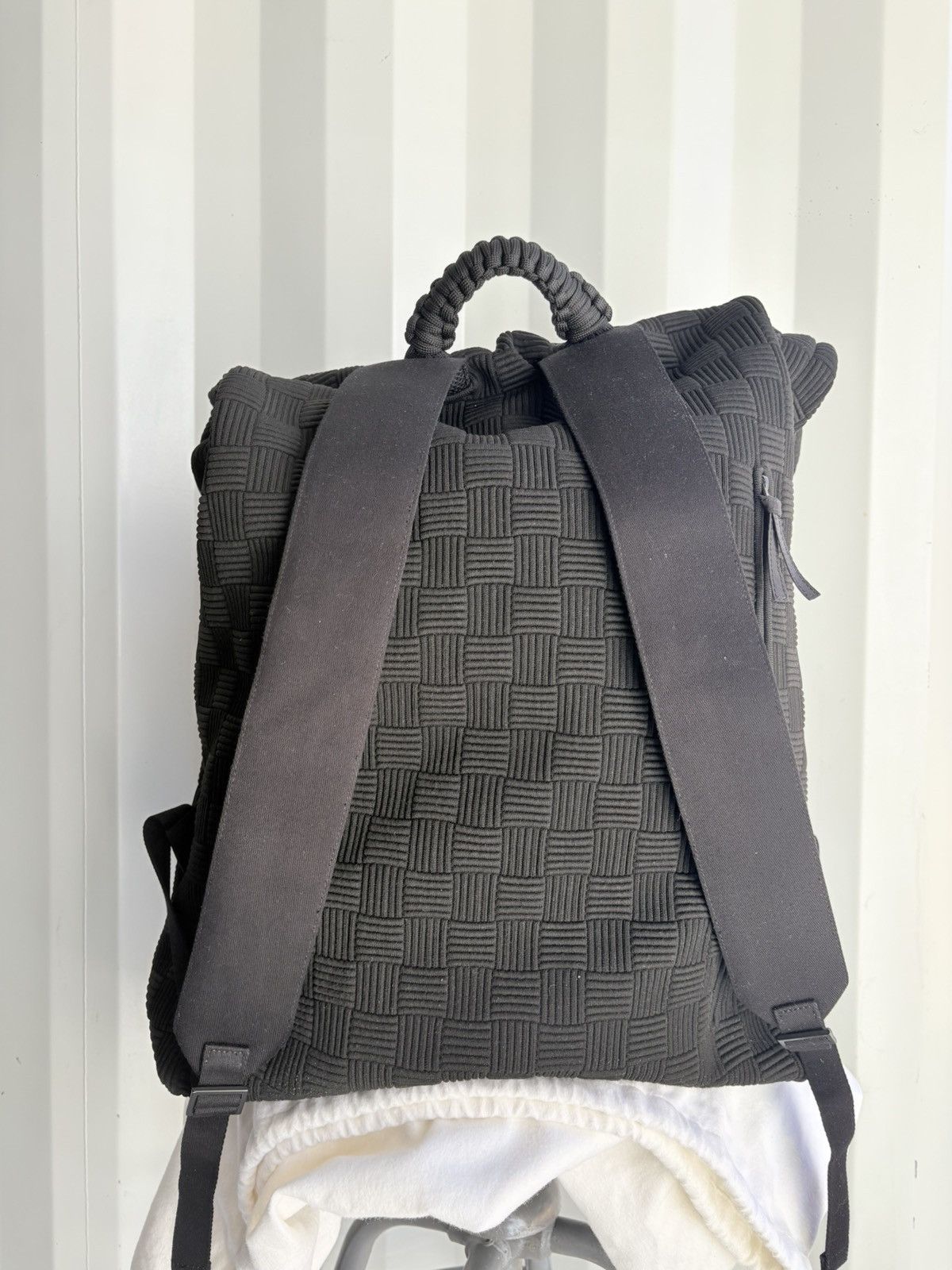Bottega Veneta HUGE XXL Foldover Intreciatto Knit Backpack Size ONE SIZE - 5 Thumbnail