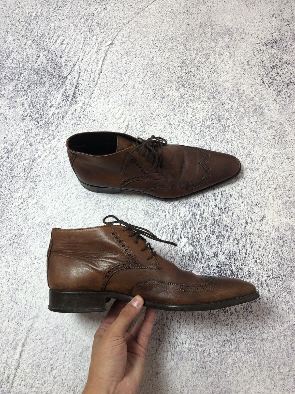 Japanese Brand × Vintage Vintage Leather men's shoes y2k size 41 usa casual Size US 9 / EU 42 - 2 Thumbnail