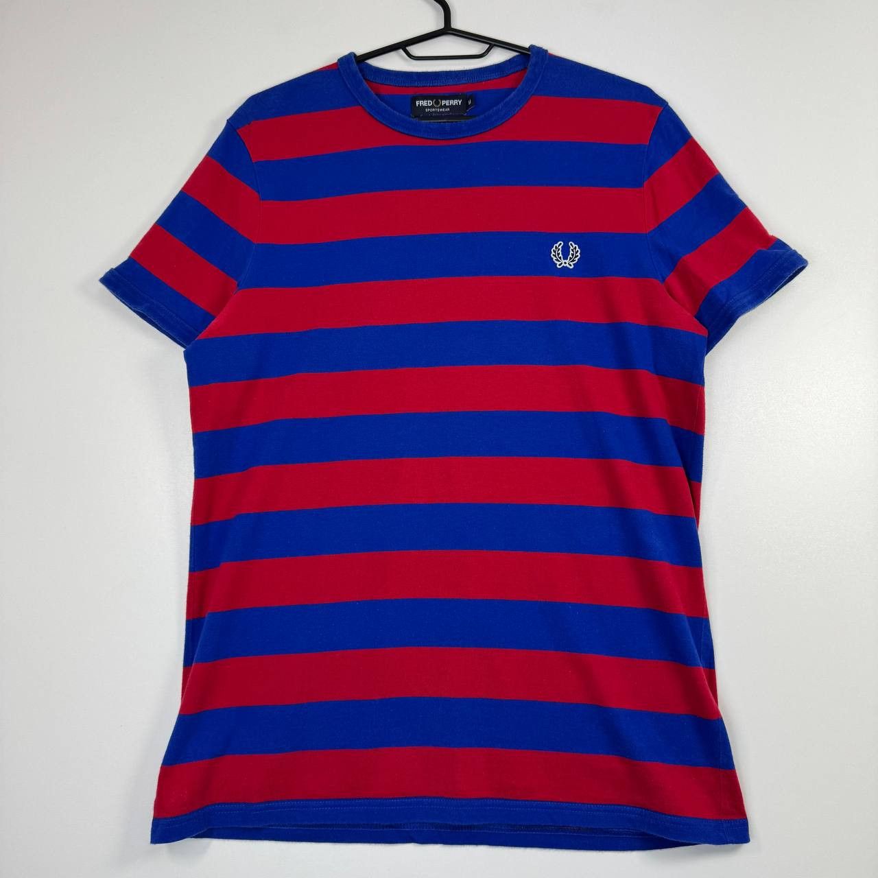 Fred Perry Fred Perry Striped T-Shirt Red Blue Crew Neck Mens Size M Size US M / EU 48-50 / 2 - 1 Thumbnail