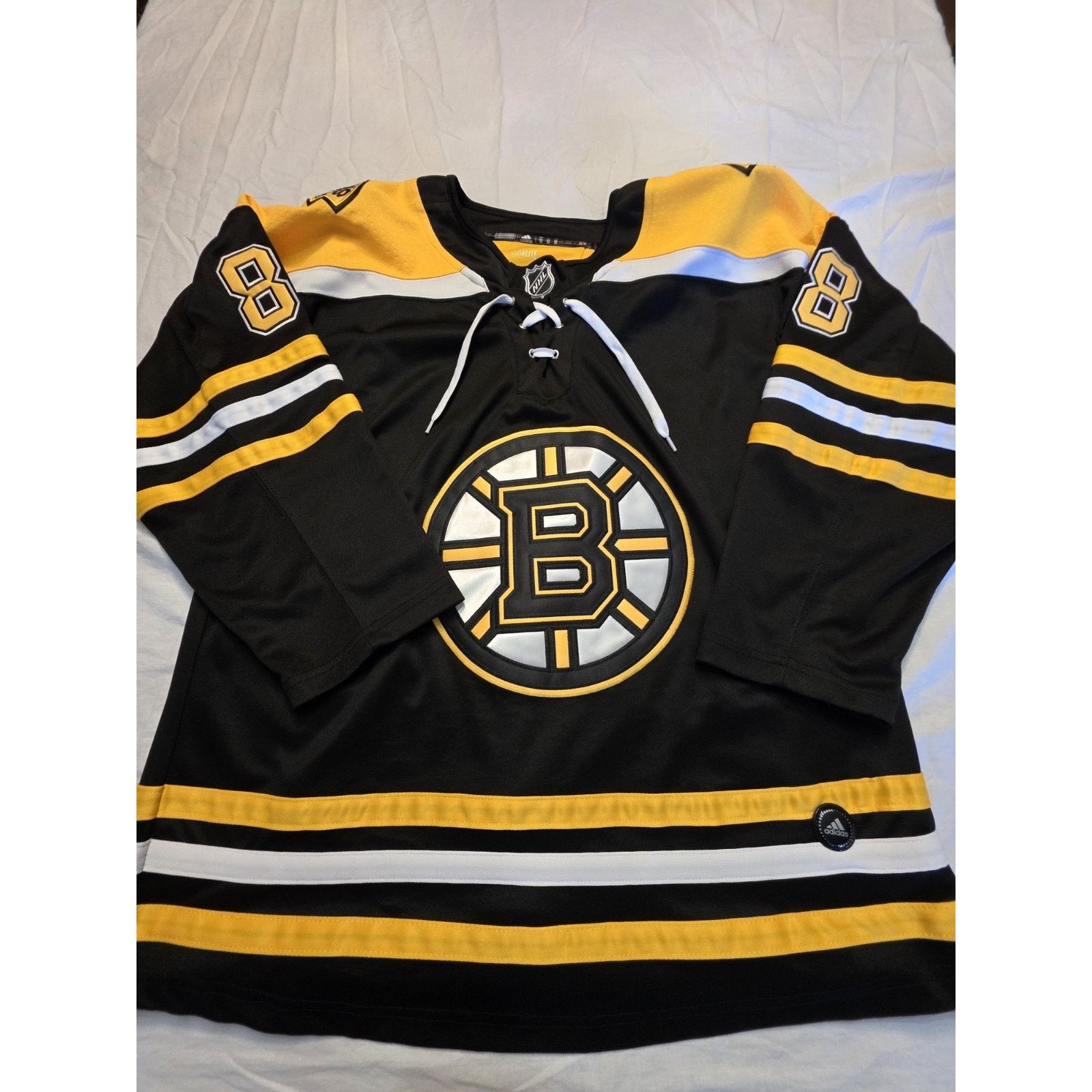 Adidas Boston Bruins Men's Size 52 Adidas Authentic Pastrnak Hockey Size 46 - 1 Thumbnail