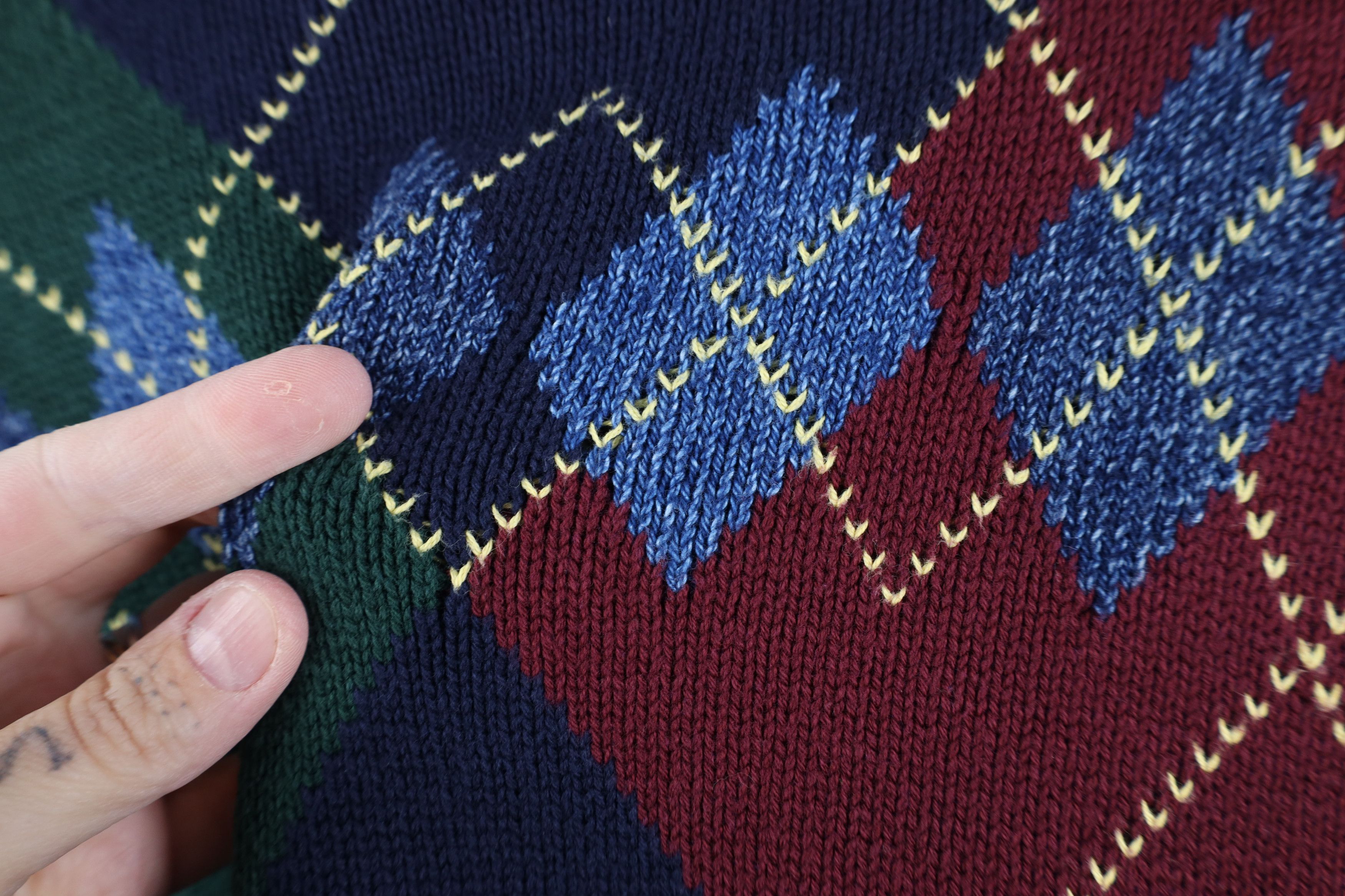 Nautica Vintage 90s Nautica Diamond Argyle Knit Crewneck Sweater Size US S / EU 44-46 / 1 - 10 Thumbnail