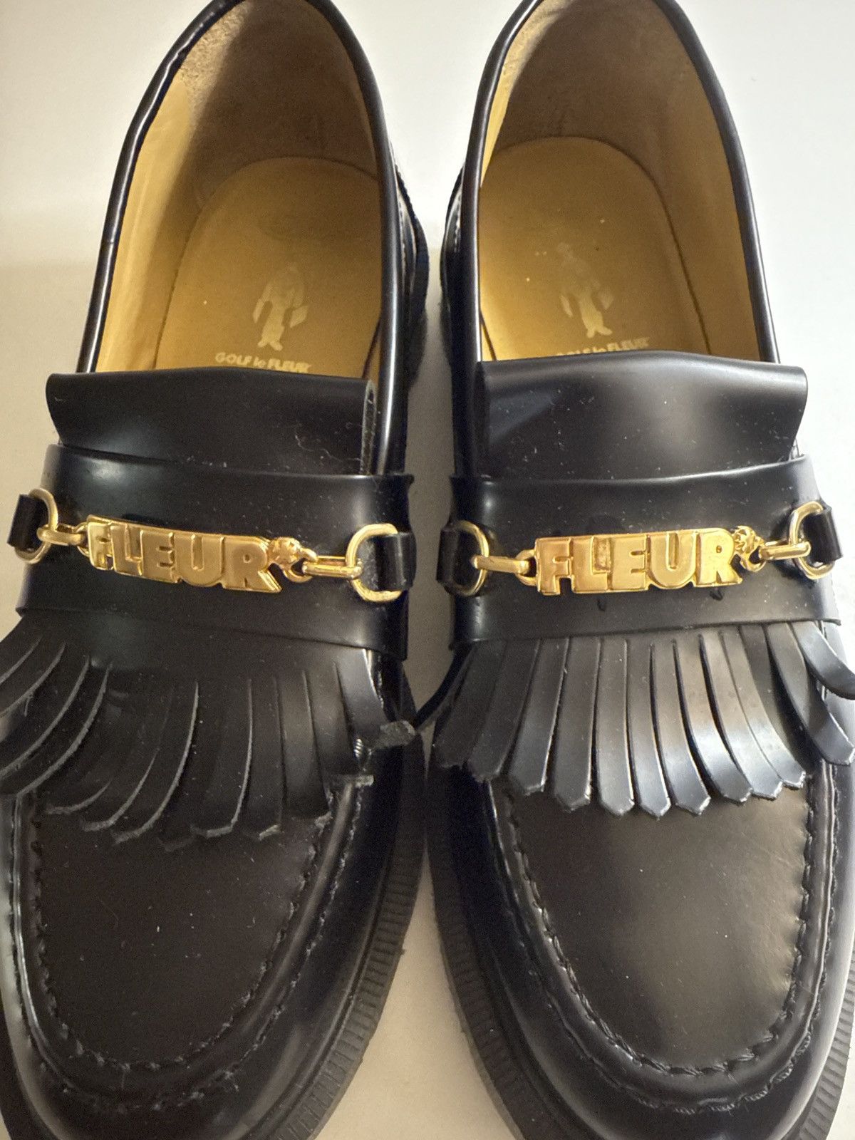 Tyler The Creator GOLF le FLEUR* x Solovair Black Chain Loafers Size US 8.5 / EU 41-42 - 2 Thumbnail
