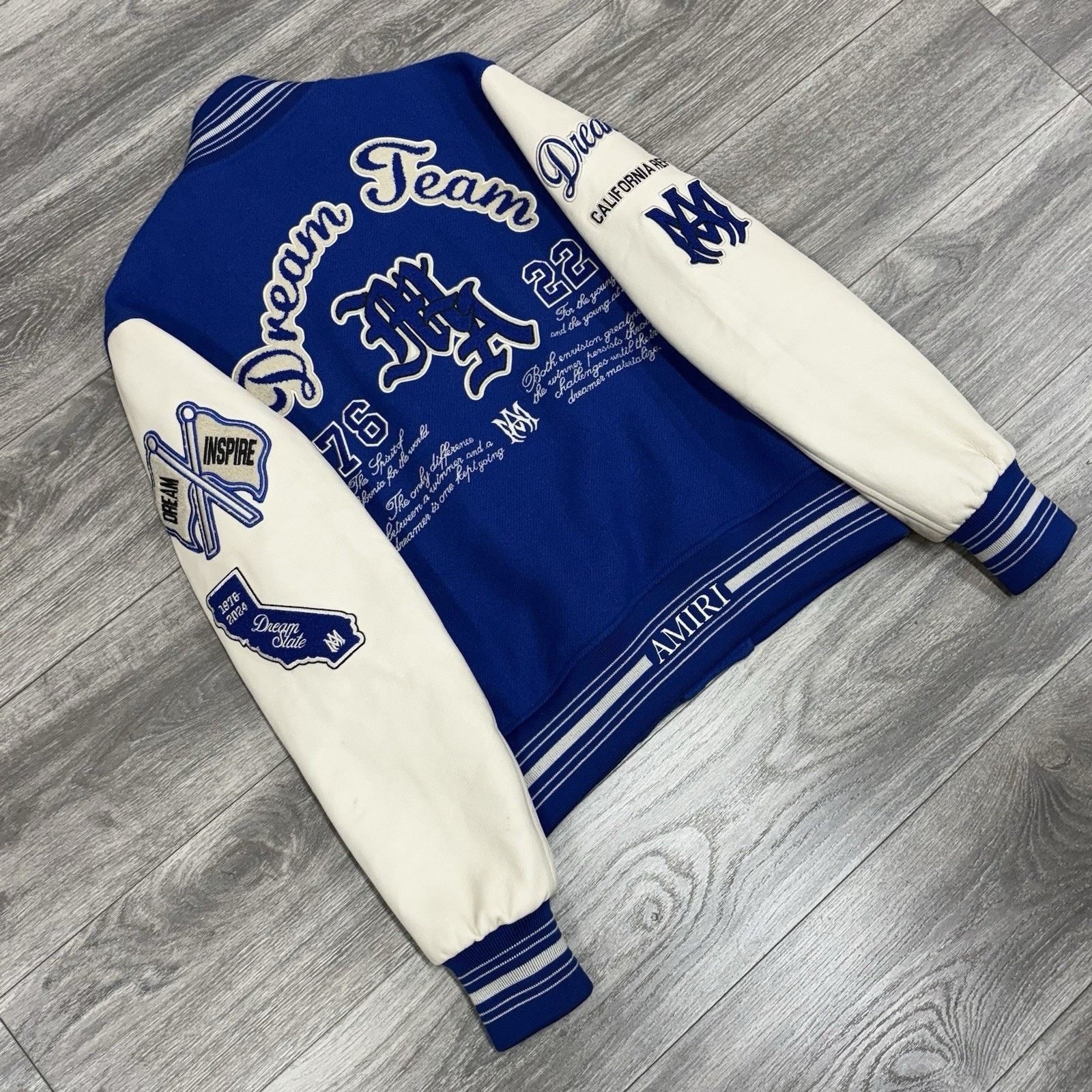 Amiri Amiri Dream Team Varsity Jacket ' Blue ' | WORN 3x Size US L / EU 52-54 / 3 - 10 Thumbnail