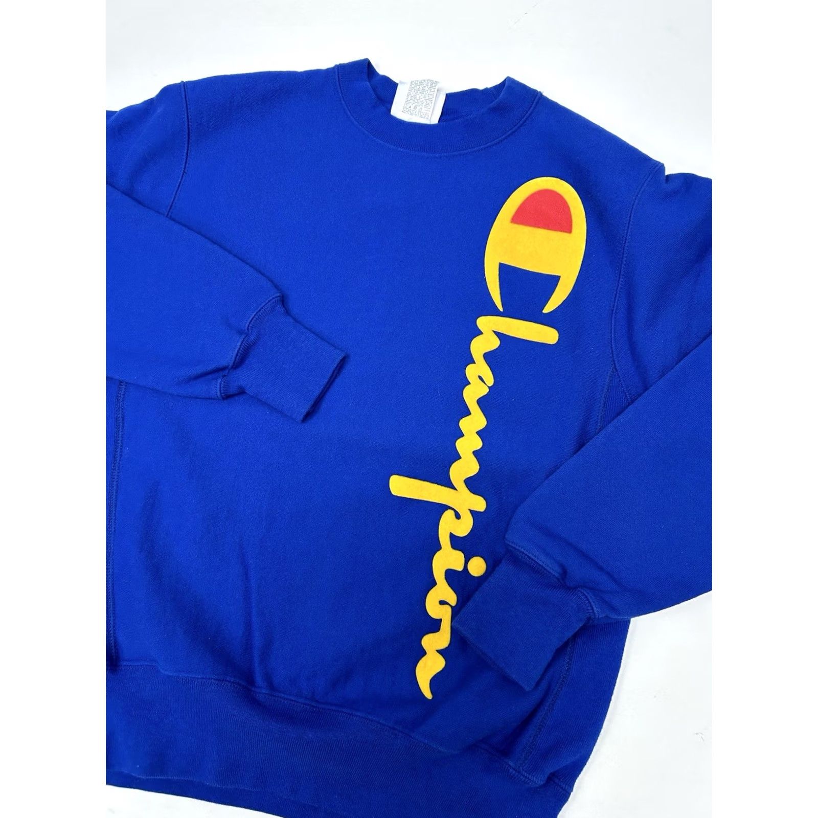 Champion Champion Reverse Weave Sweatshirt Blue Mens Small Script Logo Crewneck Felt Logo Size US S / EU 44-46 / 1 - 4 Thumbnail