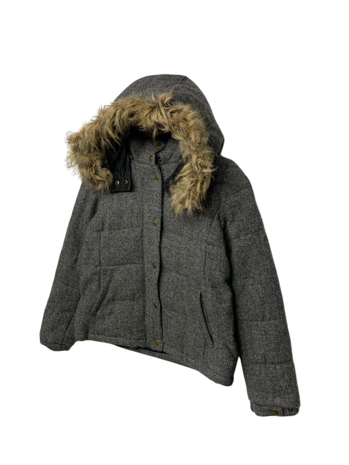 Designer × Harris Tweed × Japanese Brand Rare Harris Tweed X Earth Music & Ecology Fur Wool Jacket Size M / US 6-8 / IT 42-44 - 2 Thumbnail
