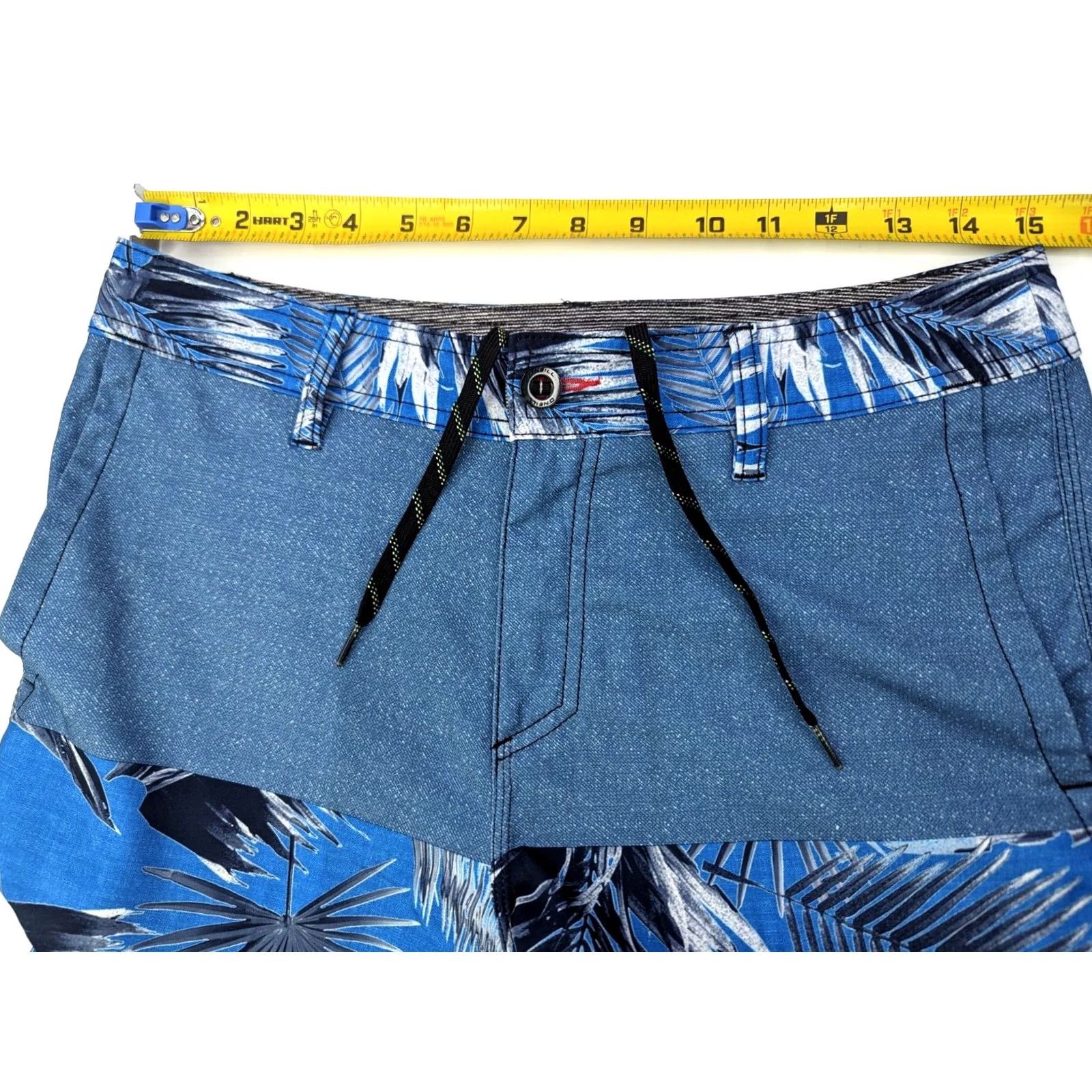 O'Neill O'Neill Board Shorts Men 30 Floral Hawaiian Swim Trunks 10" Inseam Blue Poly Blend Blended Fabric Surf Hawaii Men Size US 30 / EU 46 - 6 Thumbnail