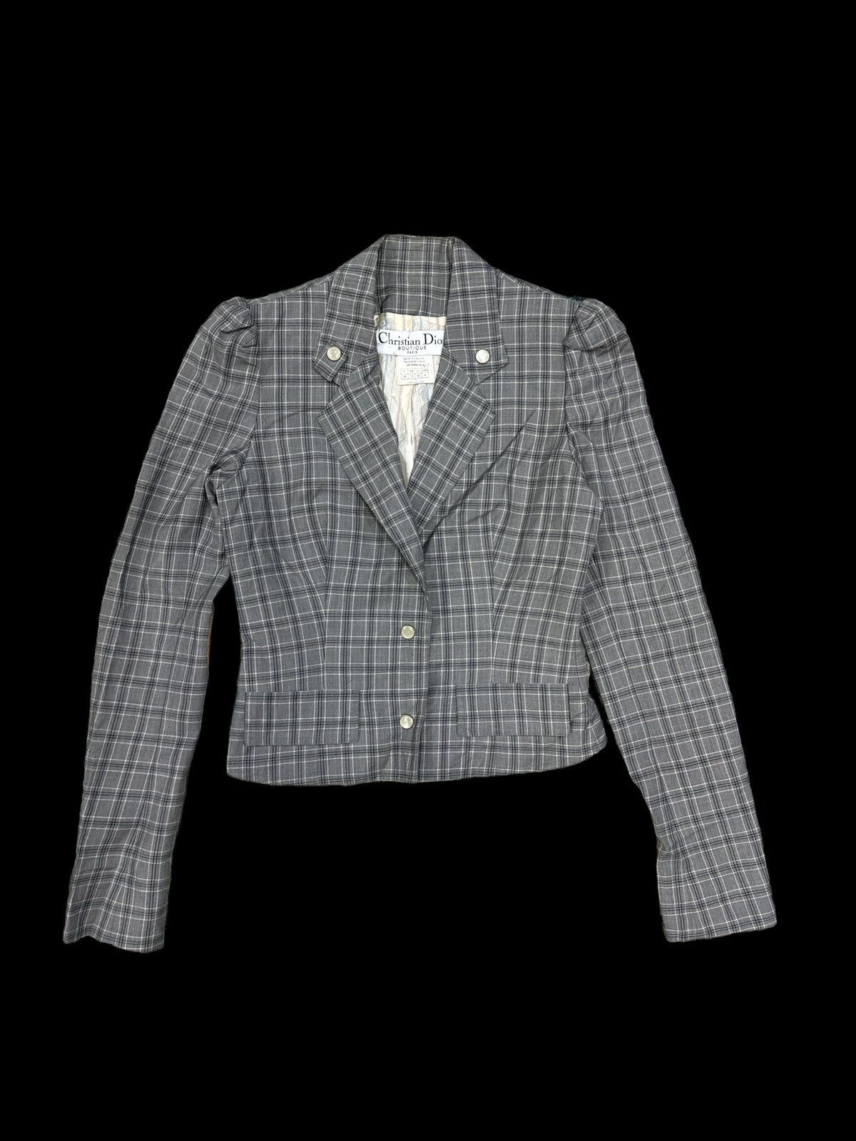 VINTAGE CHRISTIAN DIOR CROPPED WOOL BLAZER