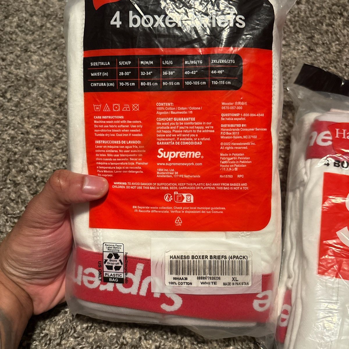 Supreme Supreme hanes boxers Size 40 - 4 Thumbnail