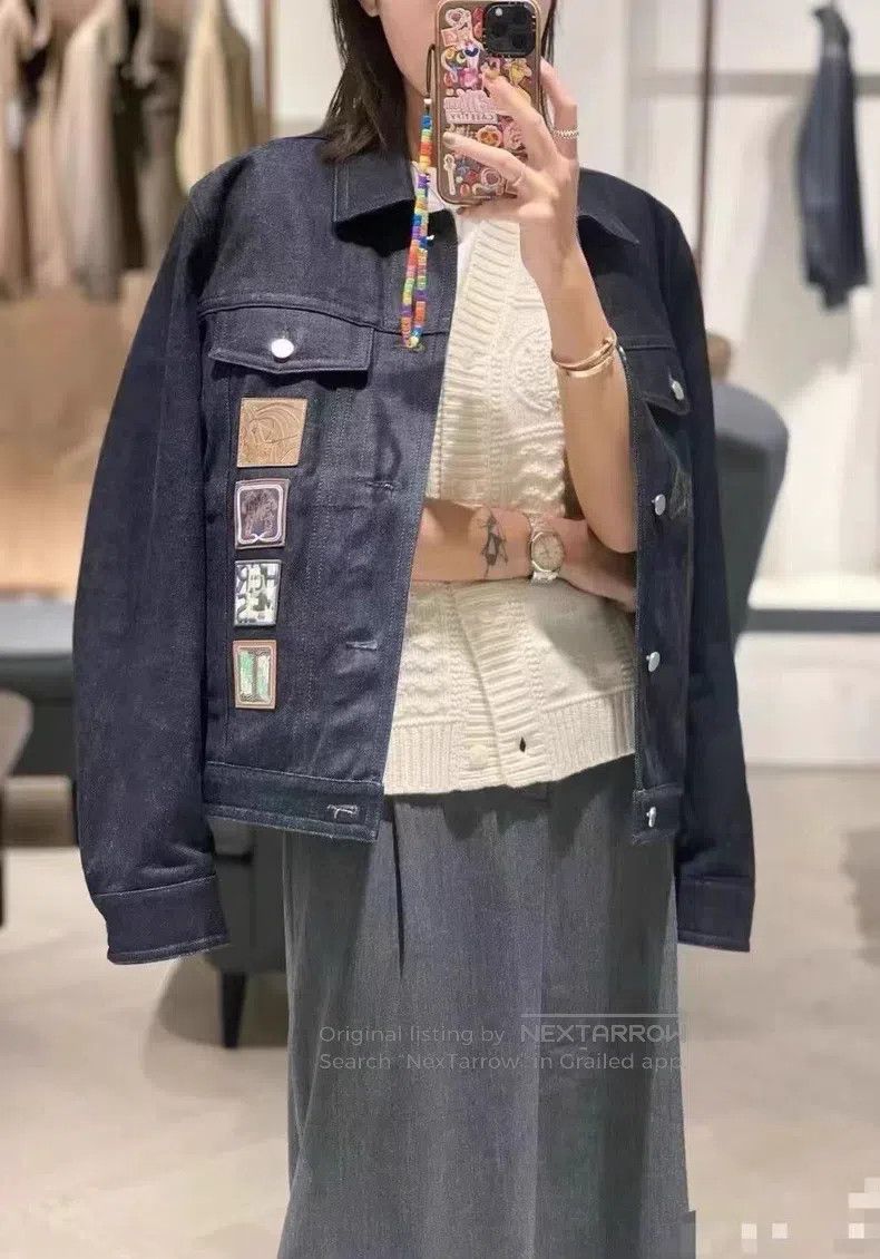 Hermes Hermes Flying horse embroidered denim jacket Size US M / EU 48-50 / 2 - 9 Thumbnail