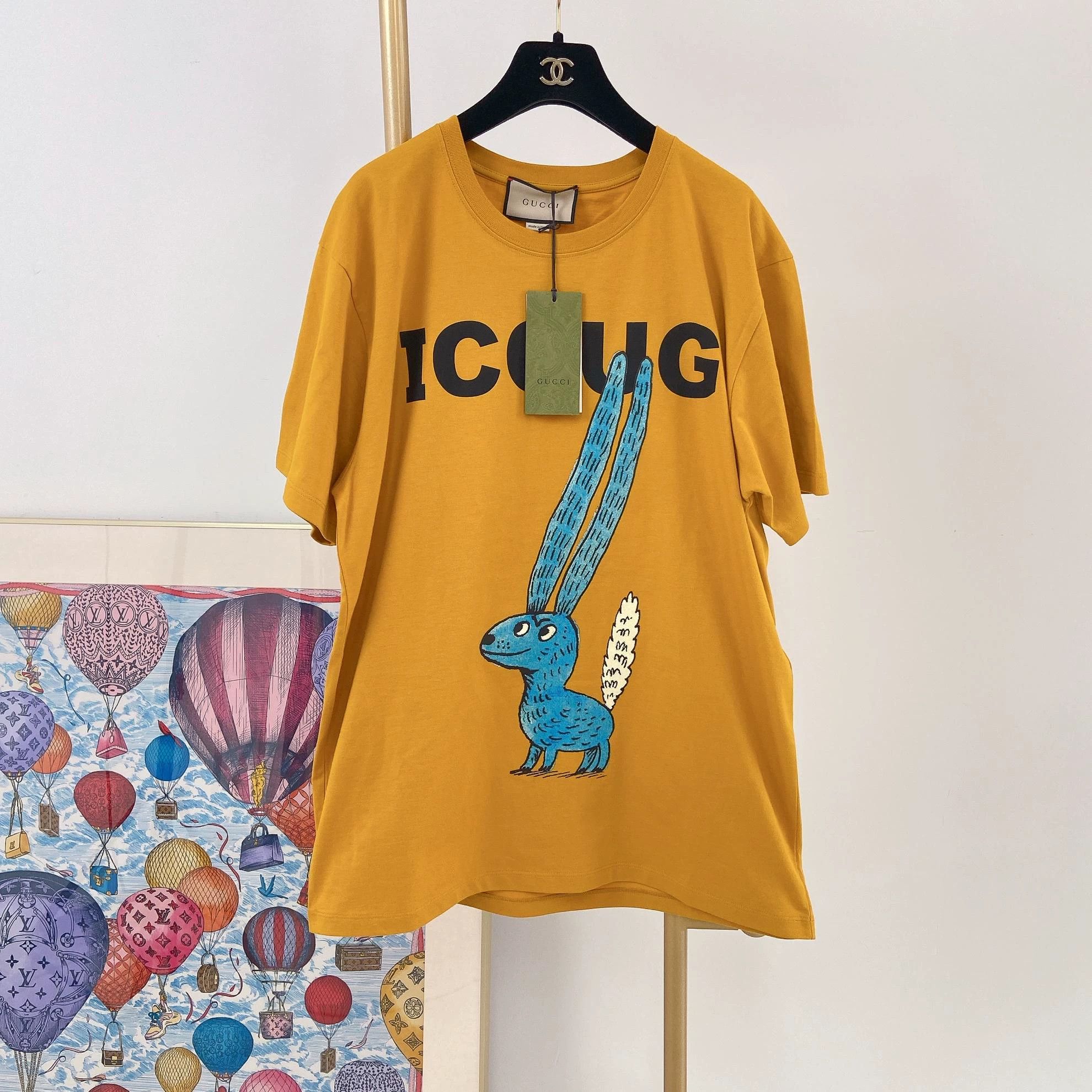 Gucci Gucci Long Ear Rabbit Print T-Shirt M with Tags Size US M / EU 48-50 / 2 - 1 Thumbnail
