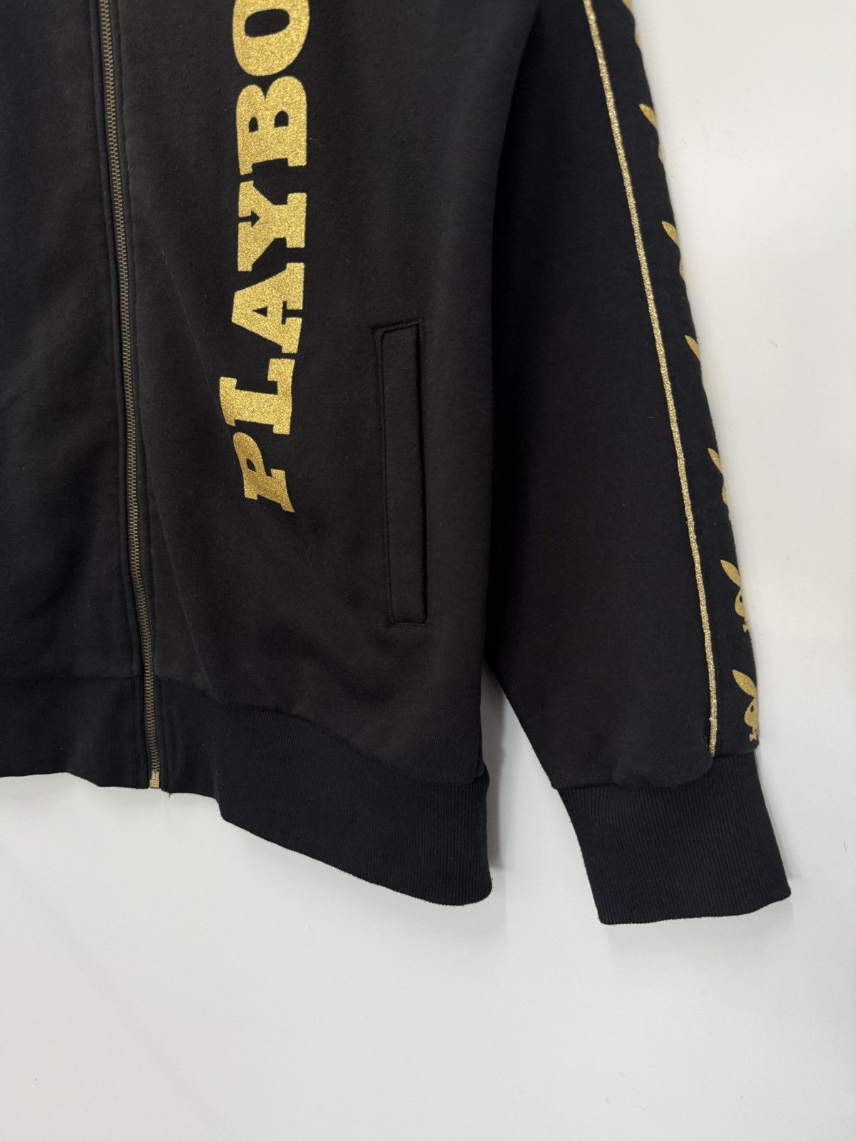 Playboy 🔥 PLAYBOY SIDETAPE BIG LOGO SPELLOUT SWEAT JACKET - 3L Size US L / EU 52-54 / 3 - 3 Thumbnail