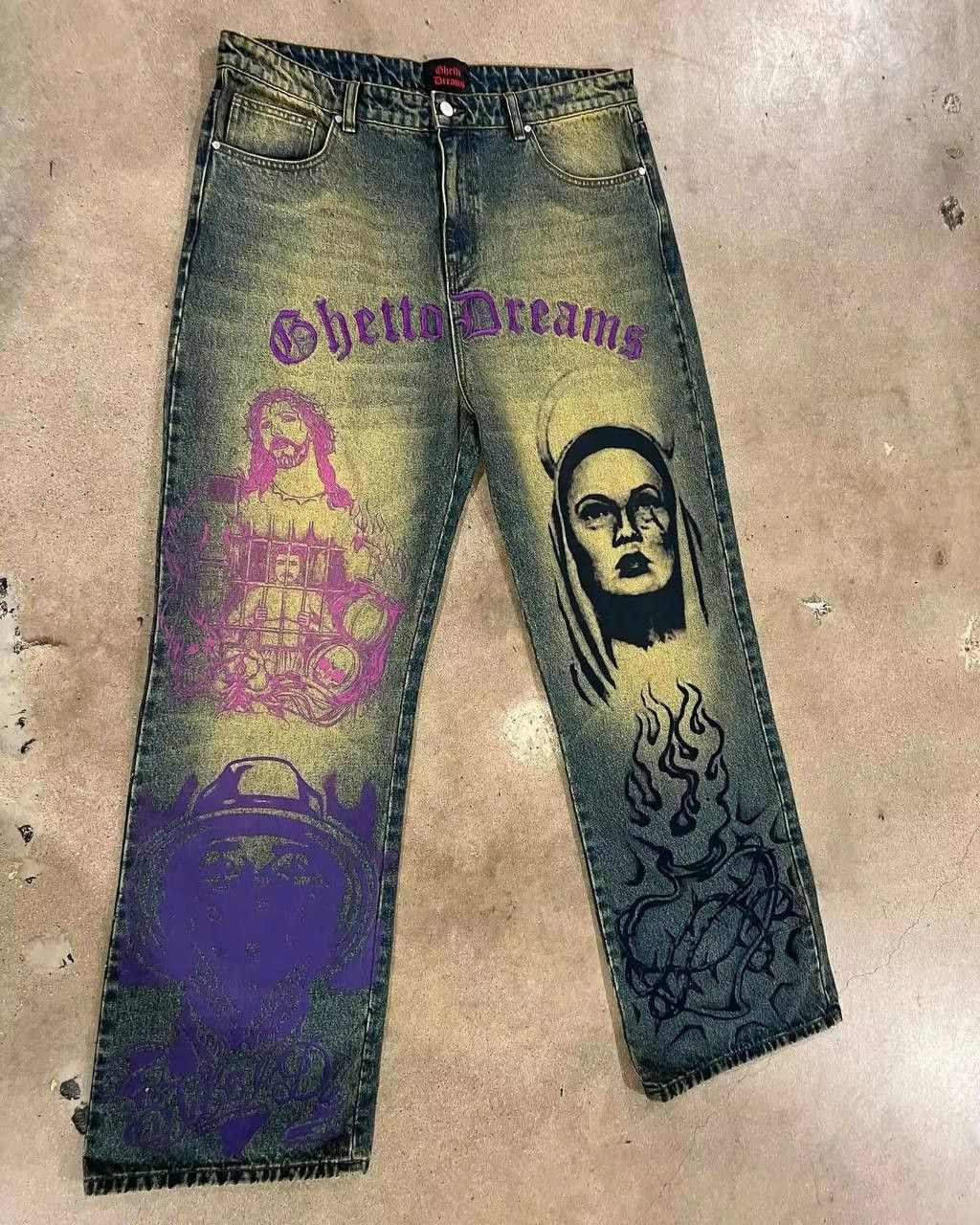 Japanese Brand × Vintage Gheto Dreams juicy baggy jeans Size US 36 / EU 52 - 2 Thumbnail