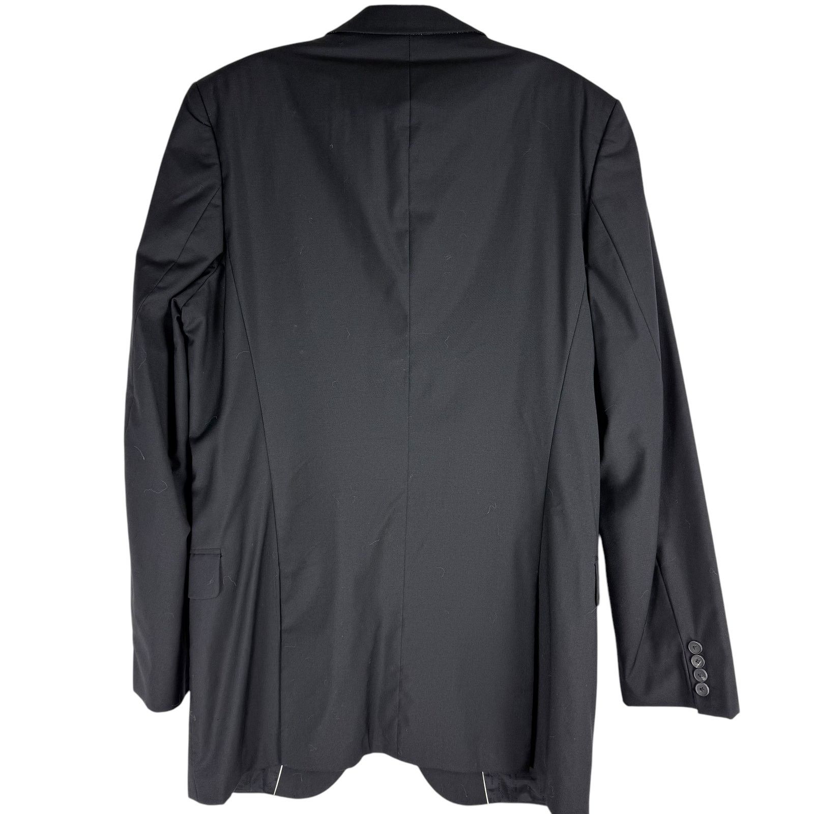 Hugo Boss Hugo Boss Super 120s Wool Blazer Black Logo Lined Size 42L Size 42L - 4 Thumbnail