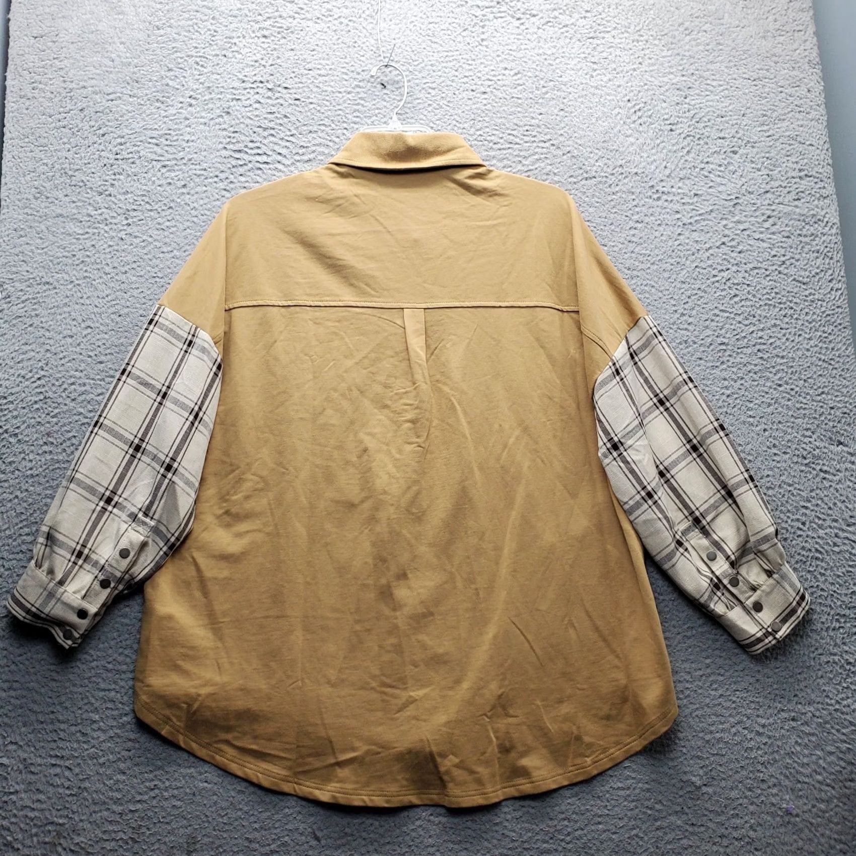 Vintage Listicle Shacket Womens Large Multi Collared Snap Front Oversized Fit Size L / US 10 / IT 46 - 2 Thumbnail
