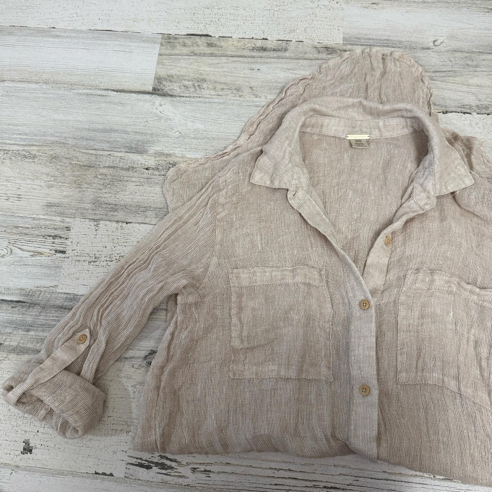 Magaschoni Magaschoni 100% Linen Boho Indie Medium Size M / US 6-8 / IT 42-44 - 6 Thumbnail