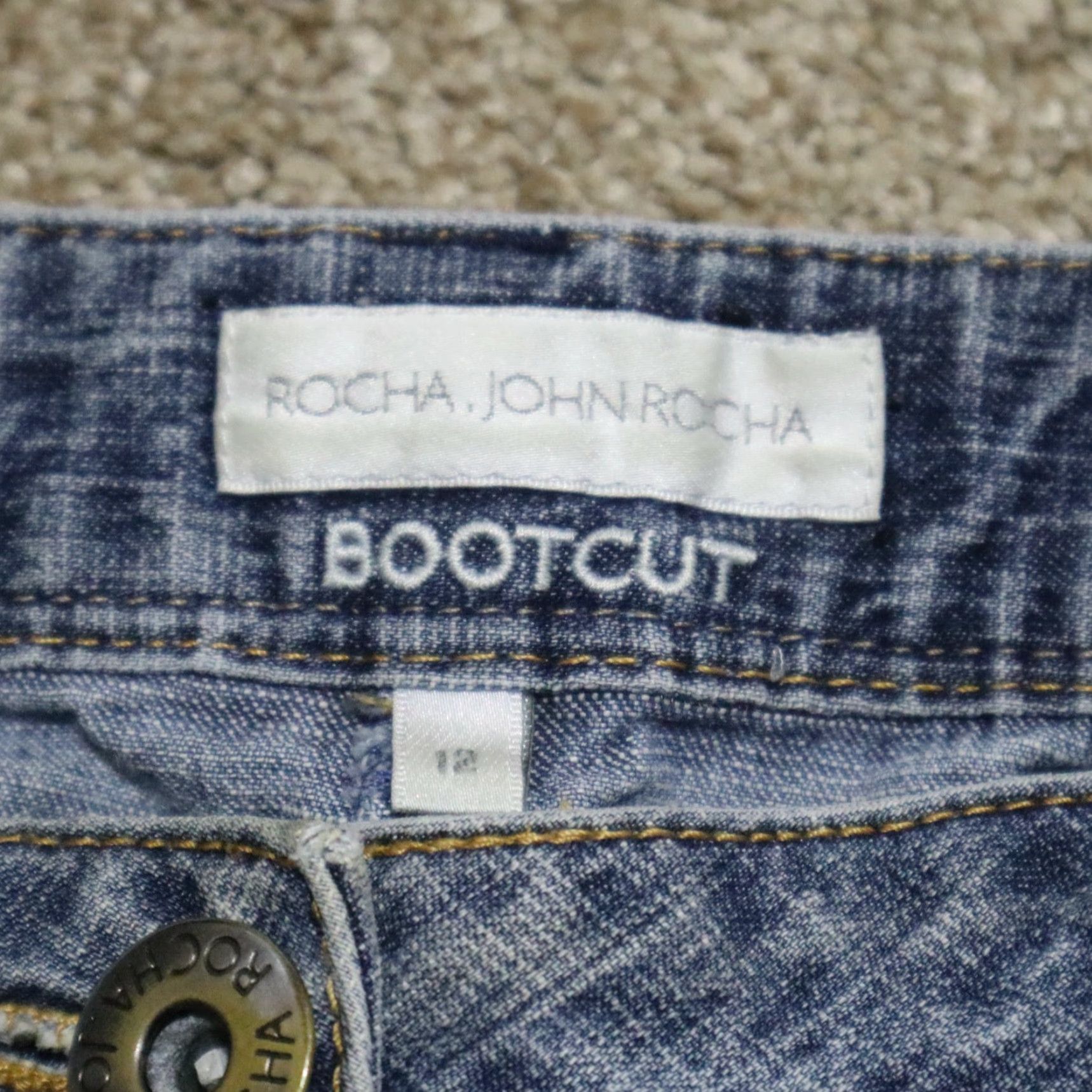 Rochas Rocha Jeans Boot Cut Blue Women's Size 12 Bottoms Jeans Bootcut Slimming Color Blue Rocha Womens 12 Jeans Size 34" / US 12 / IT 48 - 2 Thumbnail