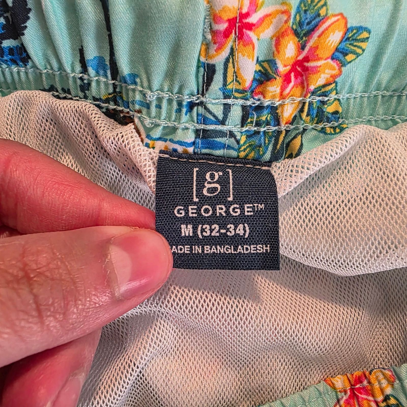 George George Tropical Swim Trunks Mens Medium 32-34 Beach Shorts Size US 32 / EU 48 - 4 Thumbnail