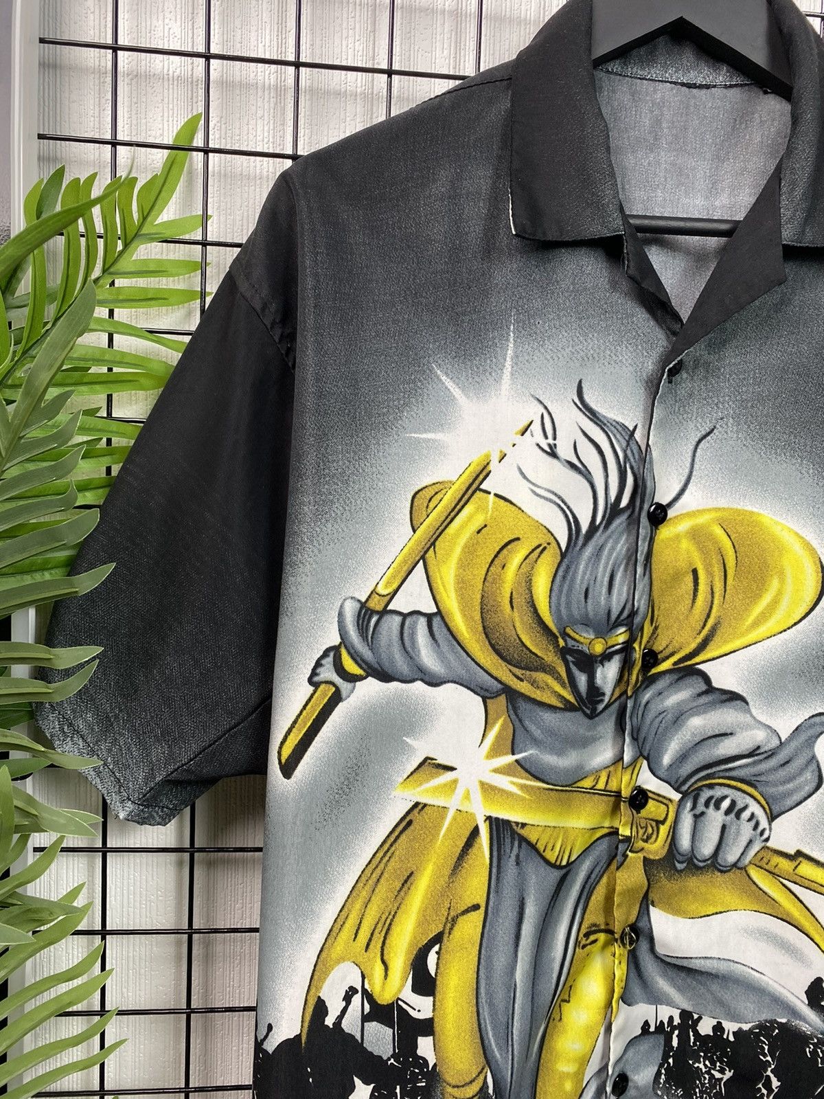 Other Samurai Warrior Men Button-Up Shirt Black Ninja Graphics Size US S / EU 44-46 / 1 - 4 Thumbnail