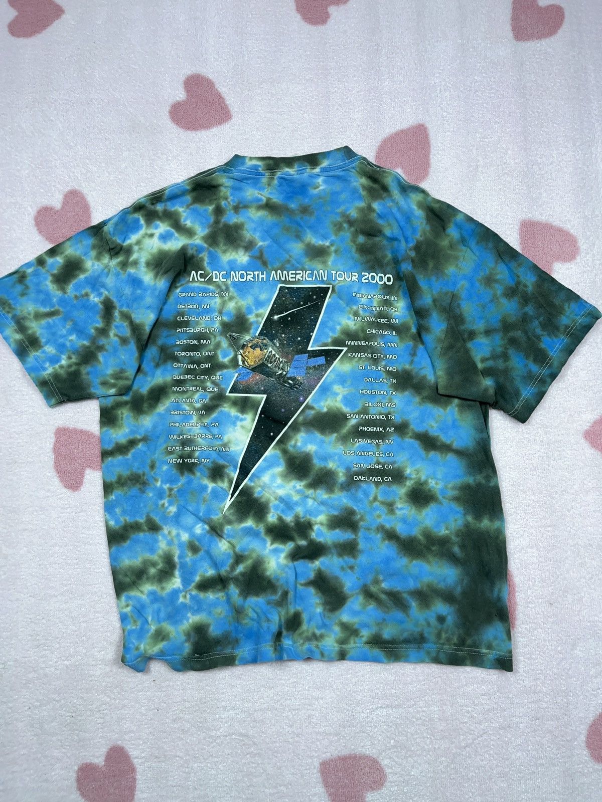 AC/DC × Band Tees × Vintage ➕ vintage y2k 2000 Ac/Dc tie dye all over print tee Size US XL / EU 56 / 4 - 2 Thumbnail