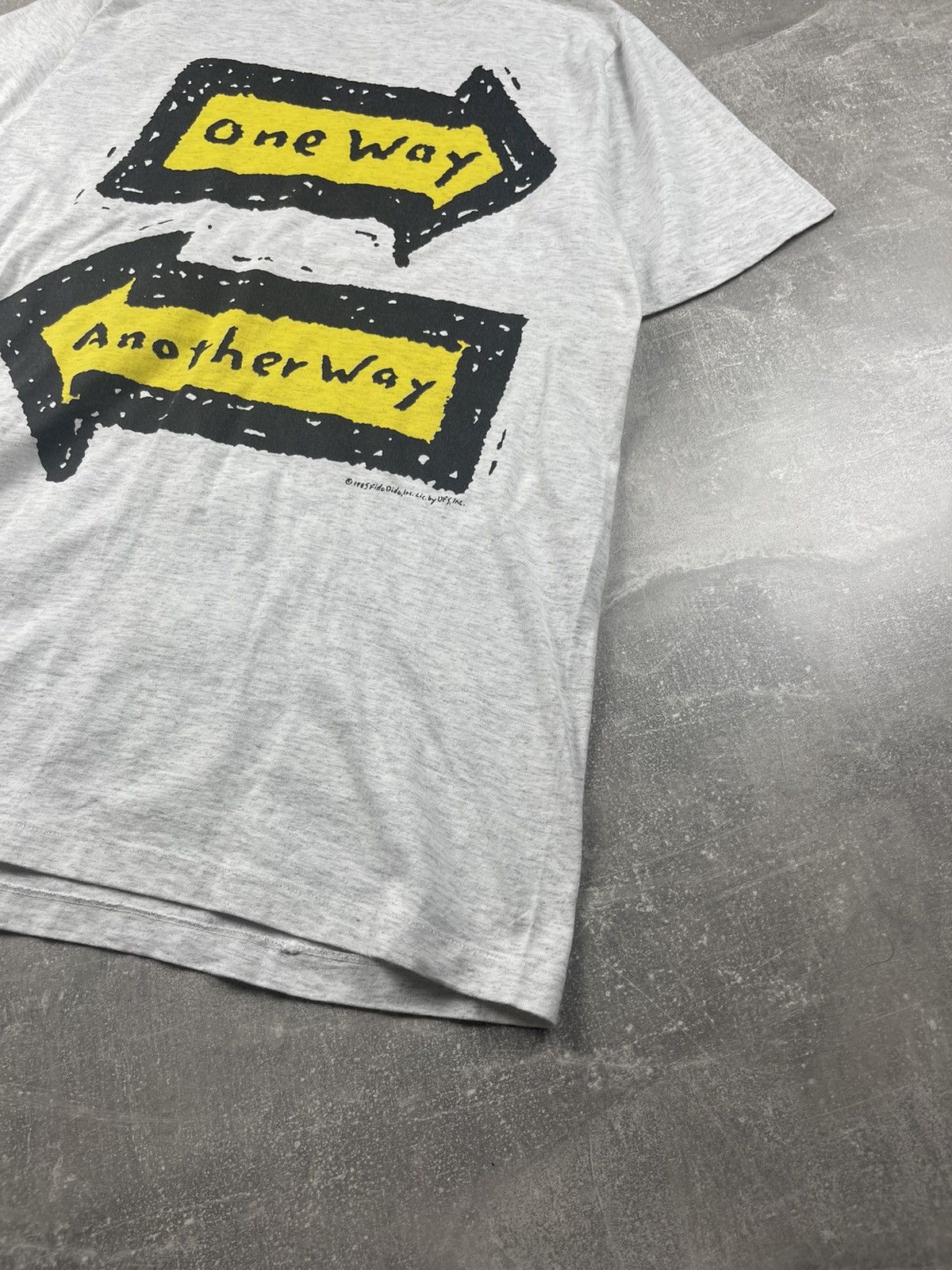 Vintage Vintage 80s Skate Back Logo "My Way" Gray Tee Size US M / EU 48-50 / 2 - 7 Thumbnail