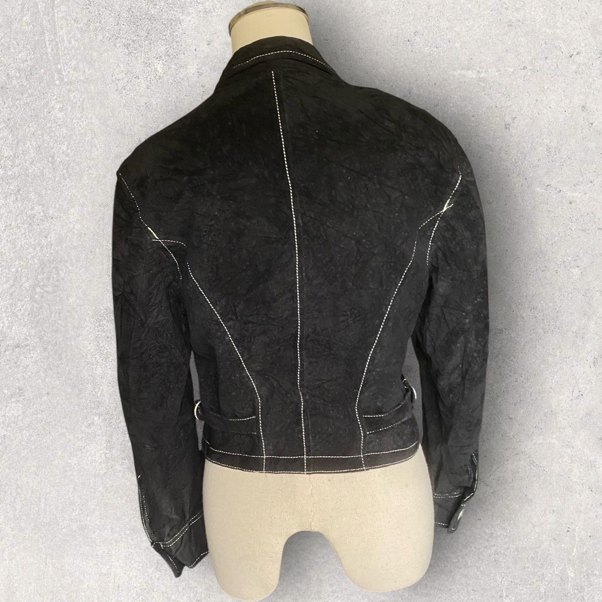 Jean Paul Gaultier Vintage Black Suede Junior Gaultier Corset Jacket Size M / US 6-8 / IT 42-44 - 3 Thumbnail