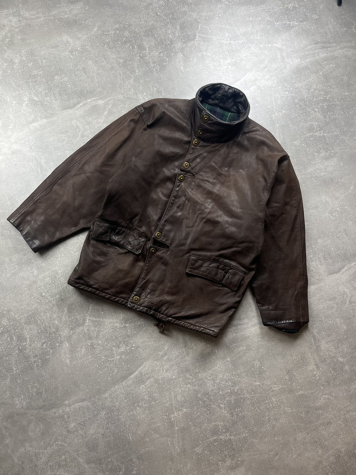 Genuine Leather Vintage AN 2000 Paris Brown Leather Jacket 80s Size US M / EU 48-50 / 2 - 1 Thumbnail
