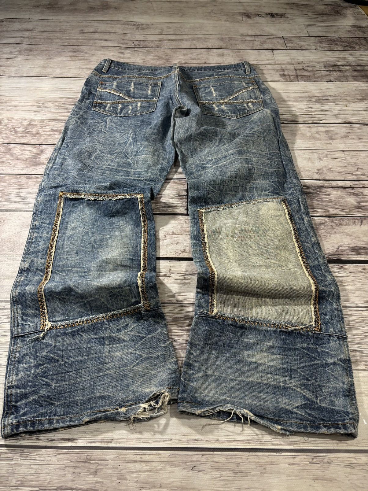 Hysteric Glamour × Japanese Brand 💥 HYSTERIC GLAMOUR BALENCIAGA STYLE PATCHWORK JAPANESE JEANS Size US 32 / EU 48 - 5 Thumbnail
