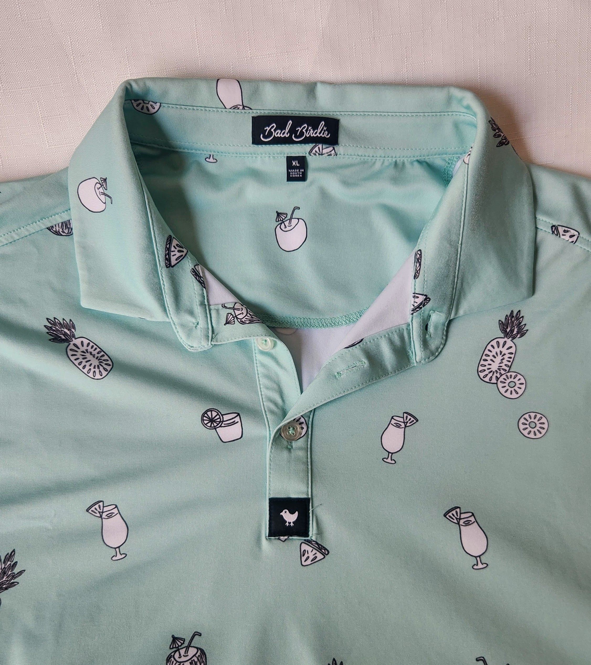 Bad Birdie Bad Birdie Mens Golf Polo Short Sleeve Shirt Pineapple XL Size US XL / EU 56 / 4 - 4 Thumbnail