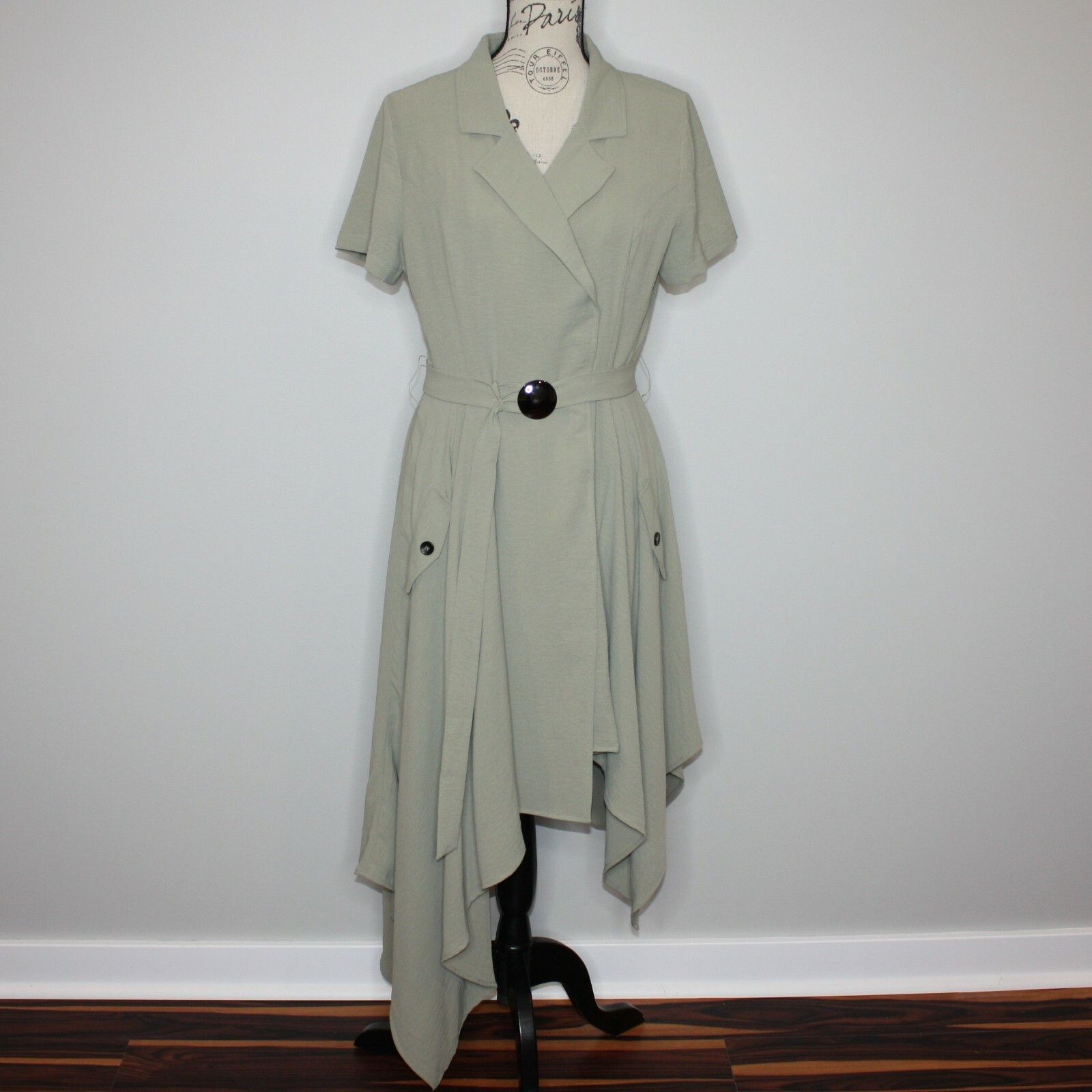 Other Chriselle x J.O.A. Asymmetrical Trench Dress MSRP $112 Size XL / US 12-14 / IT 48-50 - 10 Thumbnail
