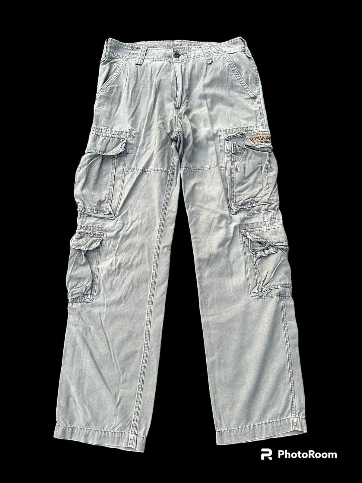 image of Cargo Pants Alpha Industries Vintage ed in Grey, Men's (Size 31)